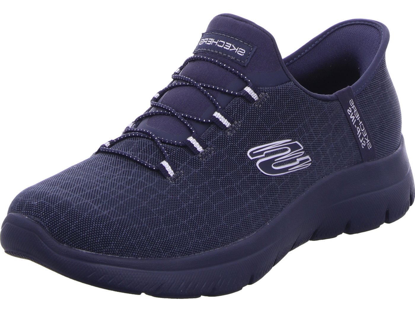 Skechers Summits - CLASSY NIGHT Slip-On Sneaker Slip-ins, Maschinenwaschbar (blau)