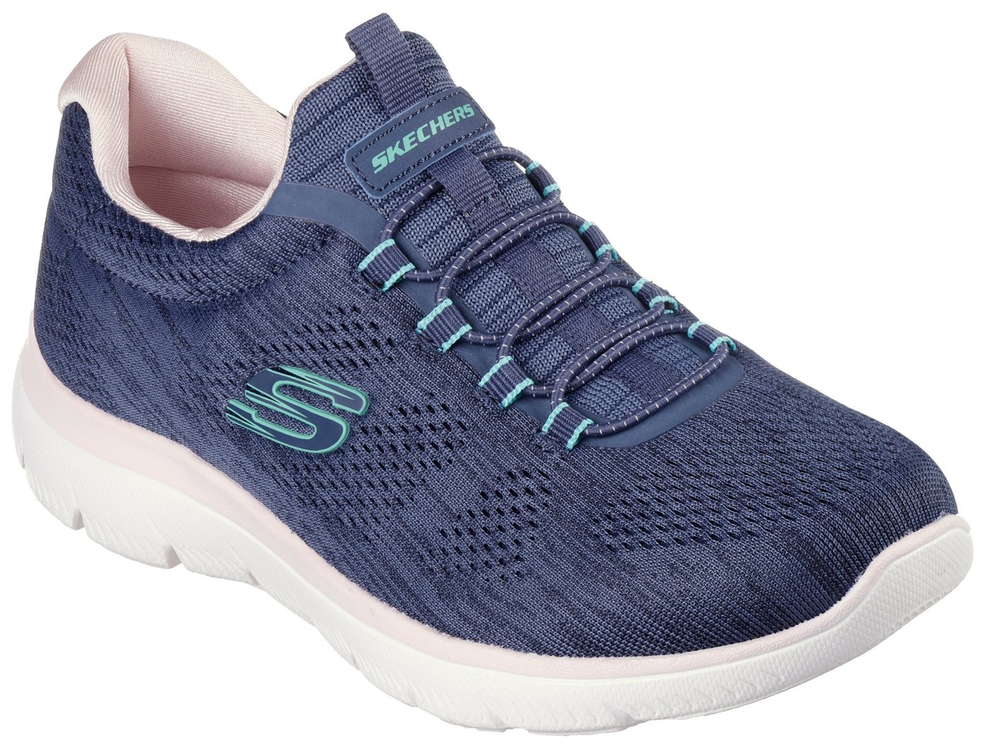 Skechers SUMMITS-FUN FLARE Slip-On Sneaker Trainingsschuh in veganer Verarbeitung (blau)