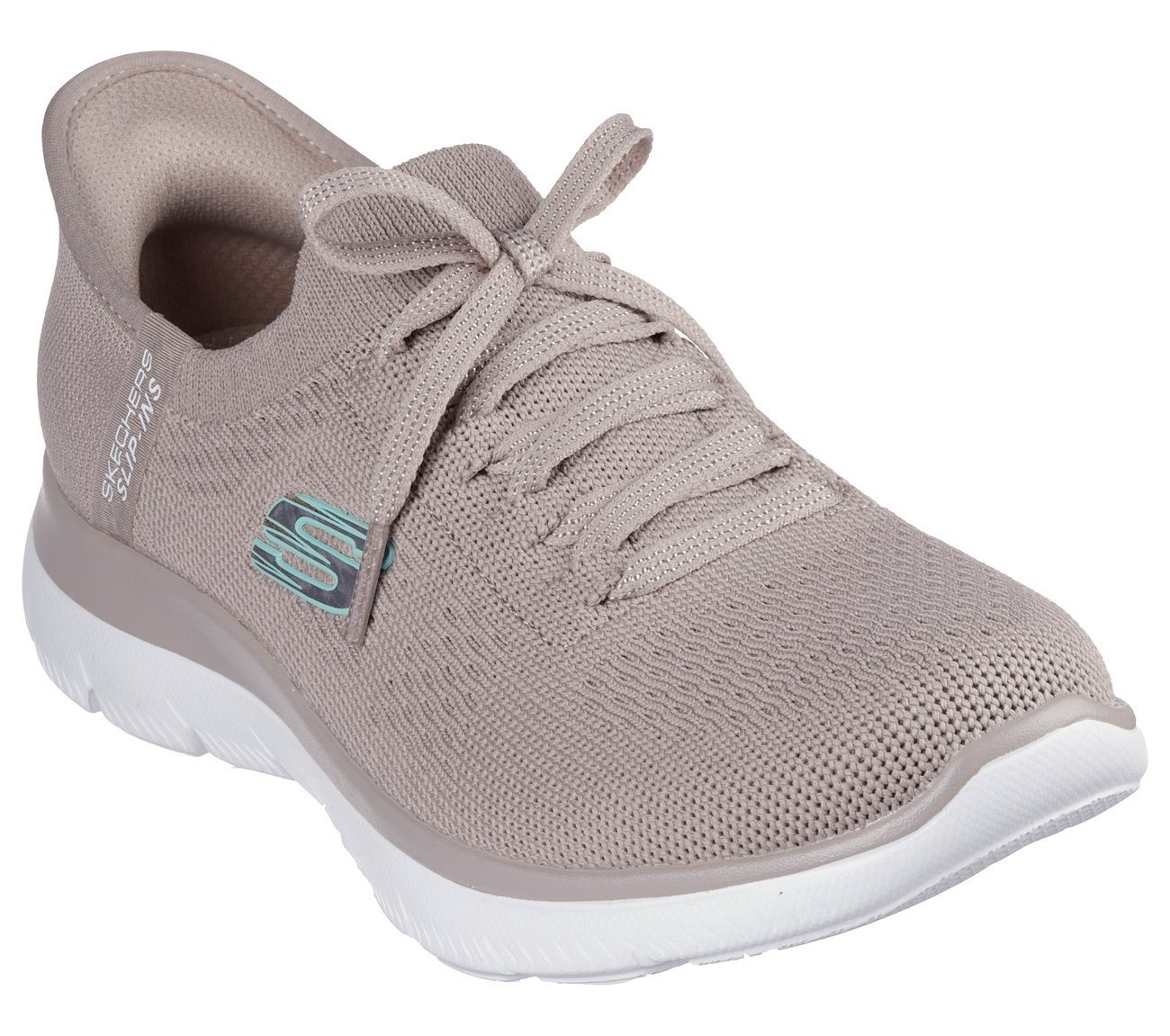 Skechers SUMMITS-NEW DAILY Slip-On Sneaker, Slipper, Freizeitschuh in veganer Verarbeitung (beige)