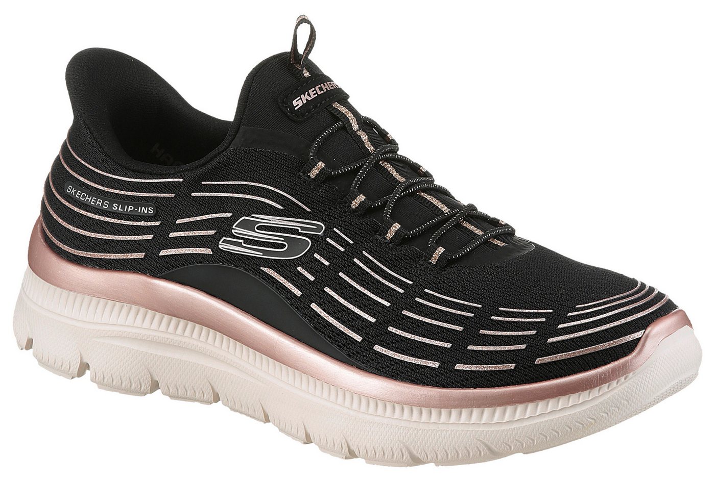 Skechers SUMMITS PLUS-SOFT LUSTER Slip-On Sneaker Freizeitschuh, Schlupfschuh in veganer Verarbeitung