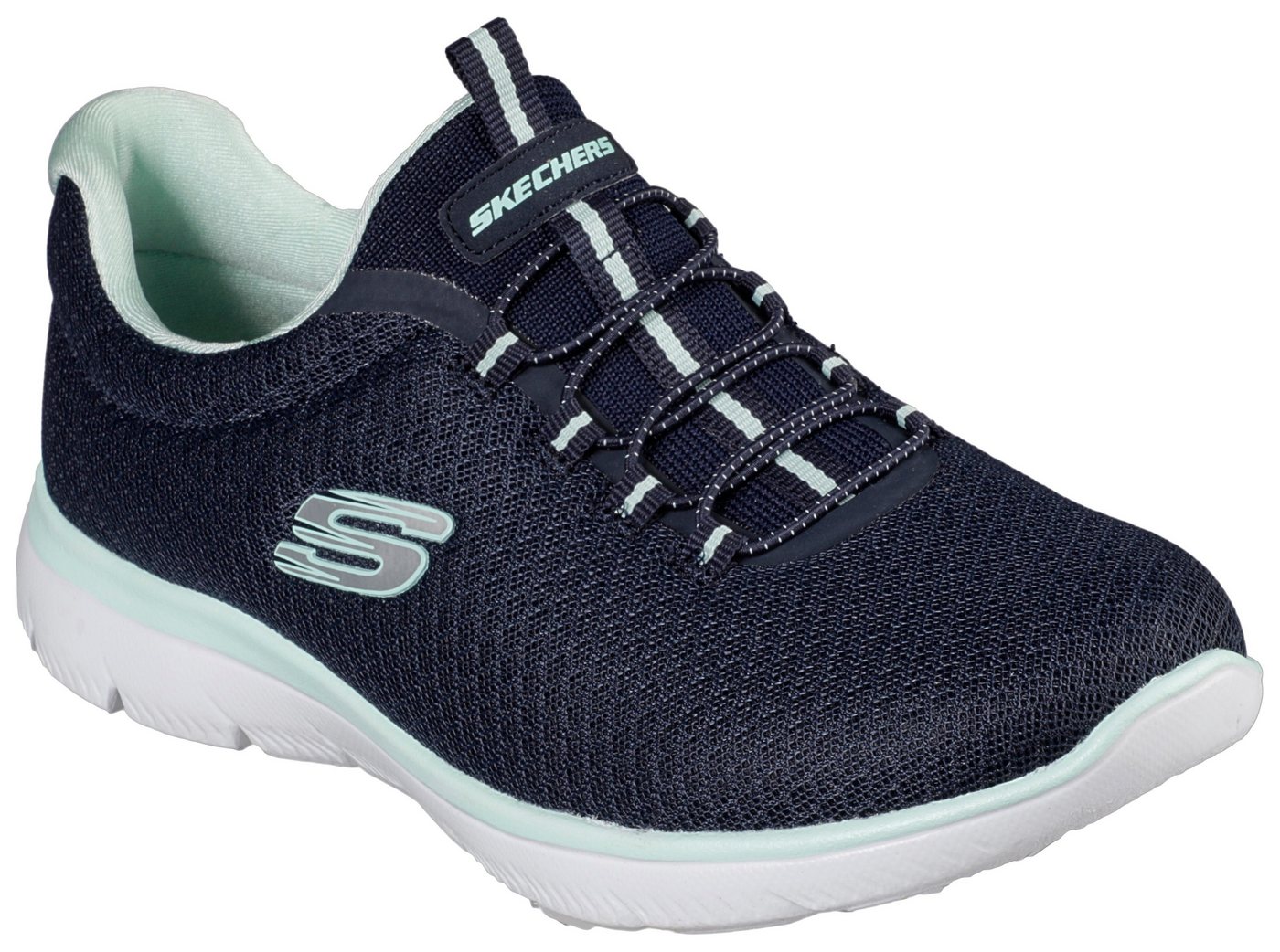 Skechers SUMMITS Slip-On Sneaker Freizeitschuh, Komfortschuh mit stoßdämpfender Zwischensohle