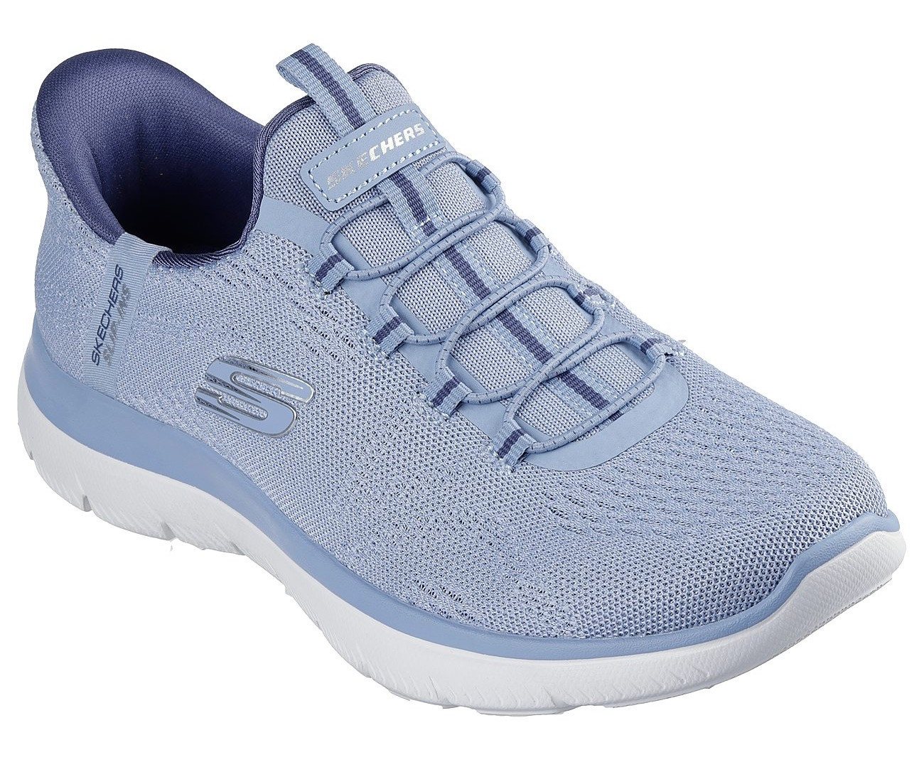 Skechers SUMMITS Slip-On Sneaker Freizeitschuh mit Slip-ins (blau/grau)