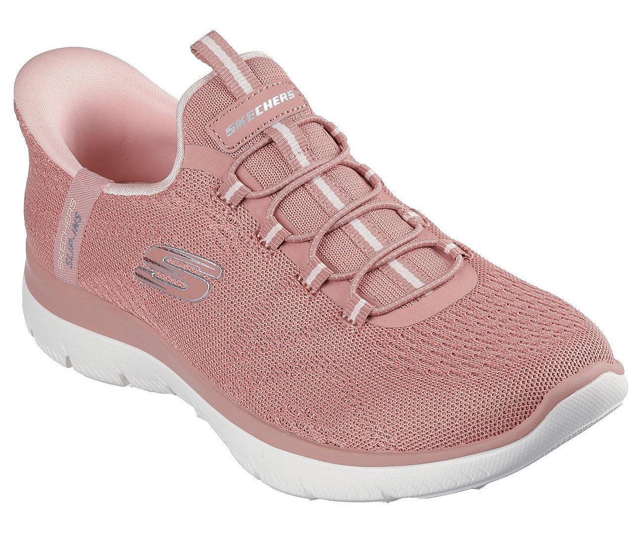 Skechers SUMMITS Slip-On Sneaker Freizeitschuh mit Slip-ins (rosa)
