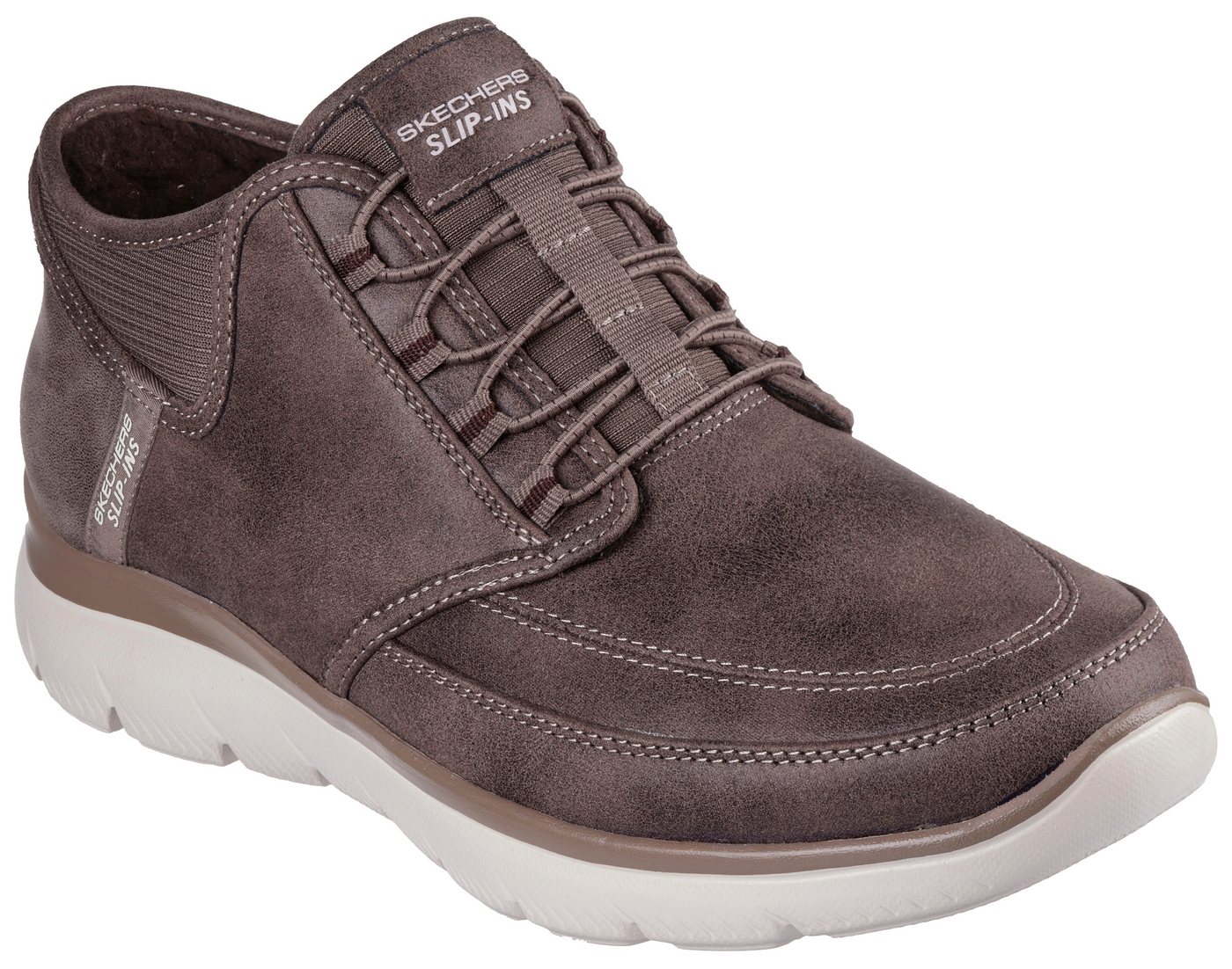 Skechers SUMMITS Slip-On Sneaker, Schnürboots, Mid Cut Sneaker mit Hands Free Slip-Ins™ (braun)