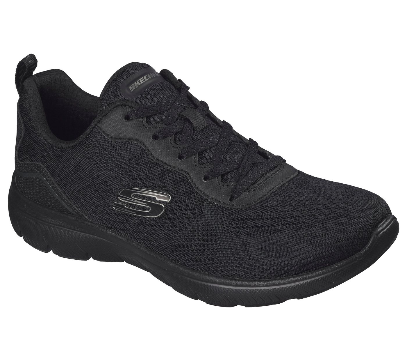 Skechers SUMMITS Sneaker Schnürschuh, Freizeitschuh, Halbschuh mit Memory Foam (schwarz)