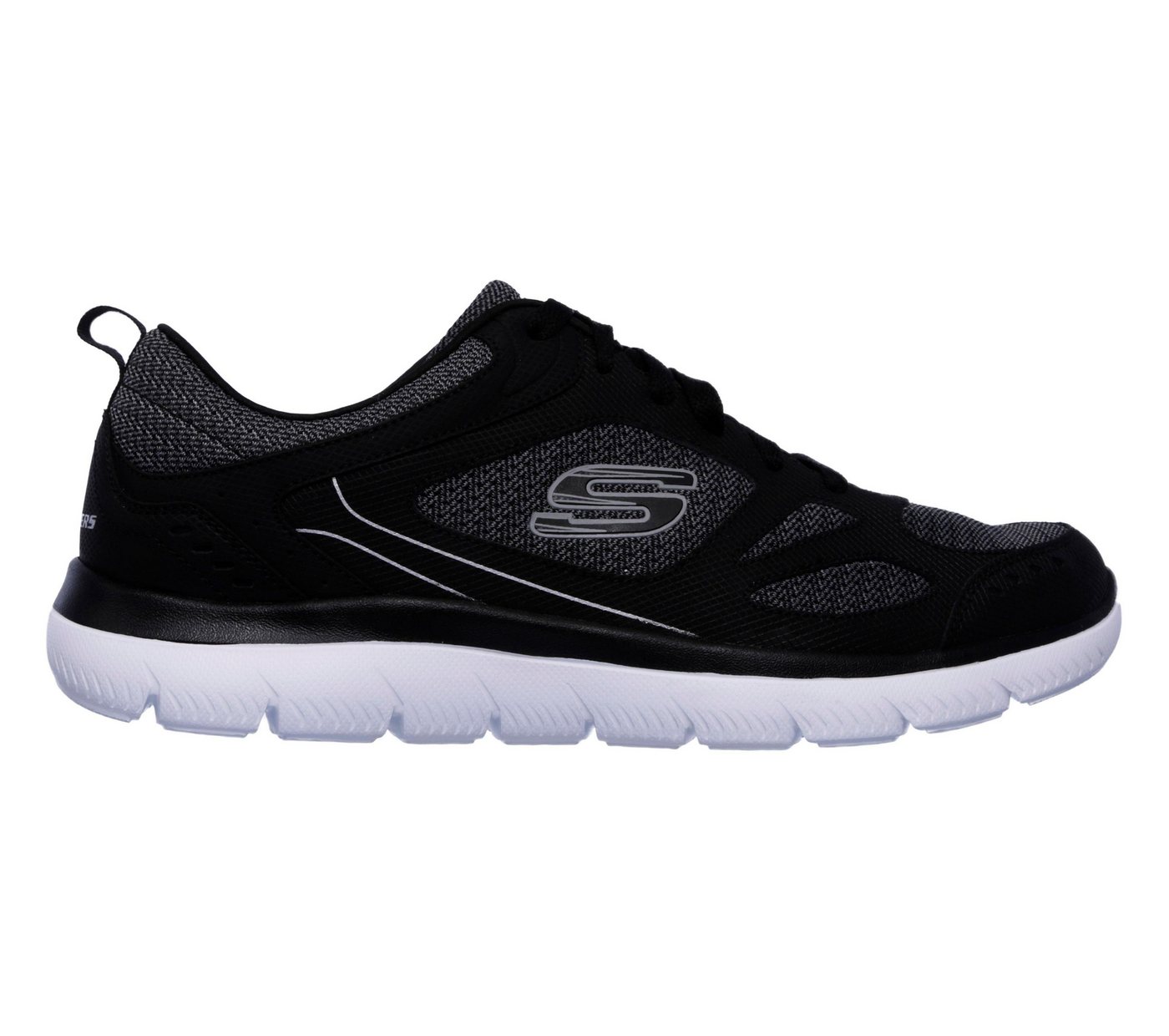 Skechers Summits-South Rim Sneaker, Freizeitschuh, Halbschuh, Schnürschuh im modernen Materialmix (grau/schwarz)