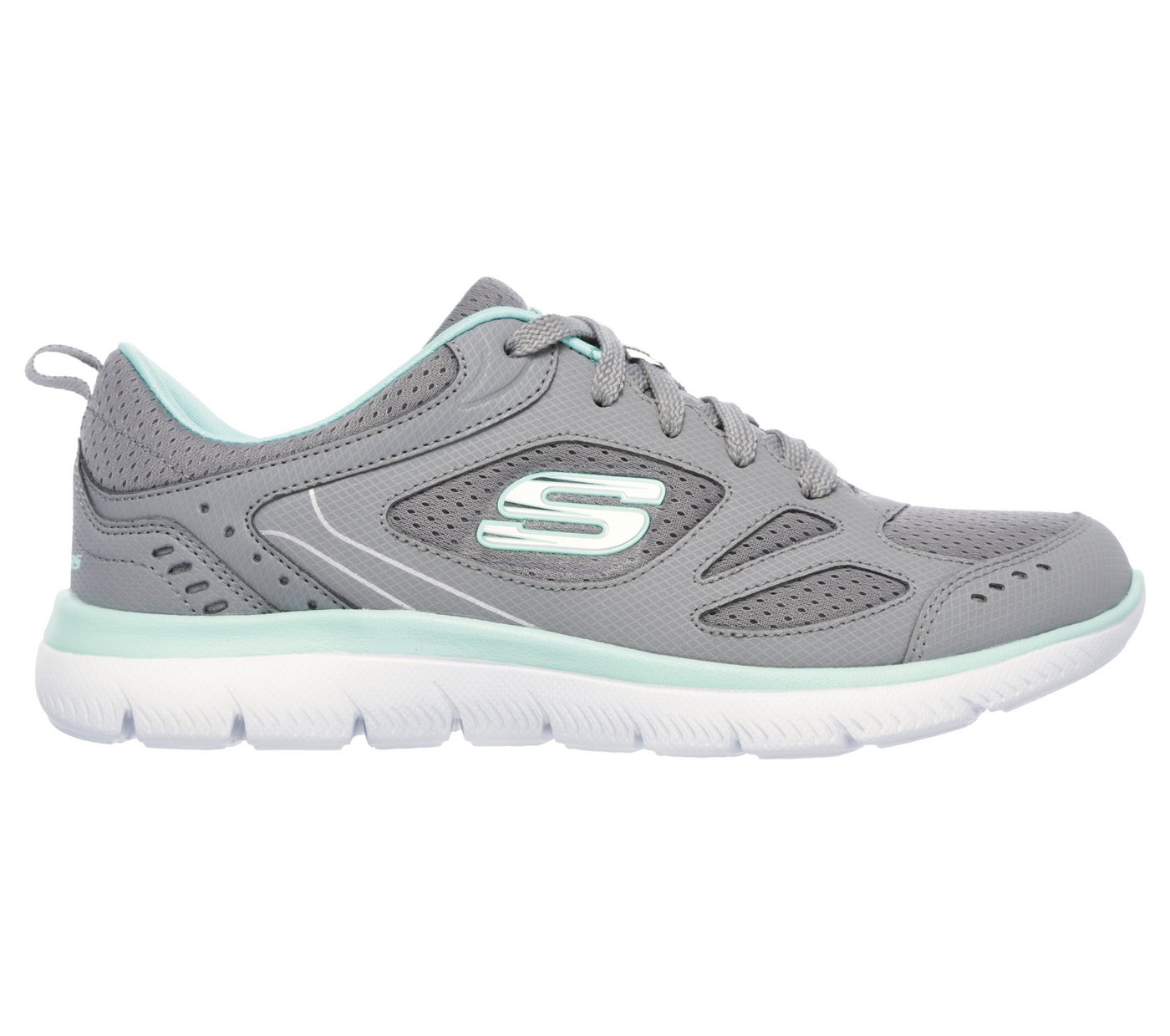 Skechers SUMMITS-SUITED Sneaker Freizeitschuh, Trainingsschuh, Schnürschuh mit weicher Polsterung (grau)