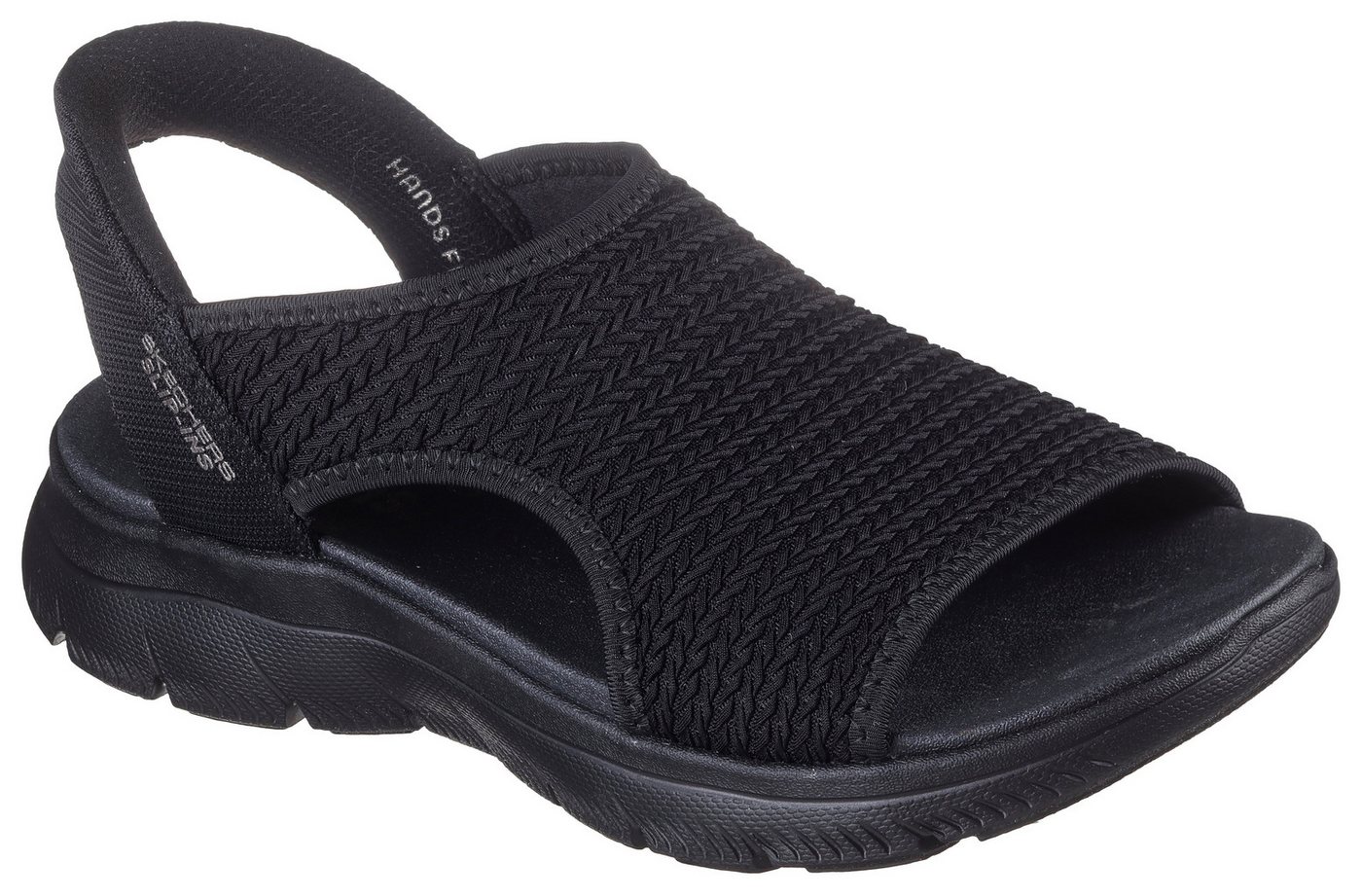 Skechers SUMMITS-SWEETLY EVOLVED Sandale Sportsandale, Trekkingsandale mit Slip-In Funktion (schwarz)