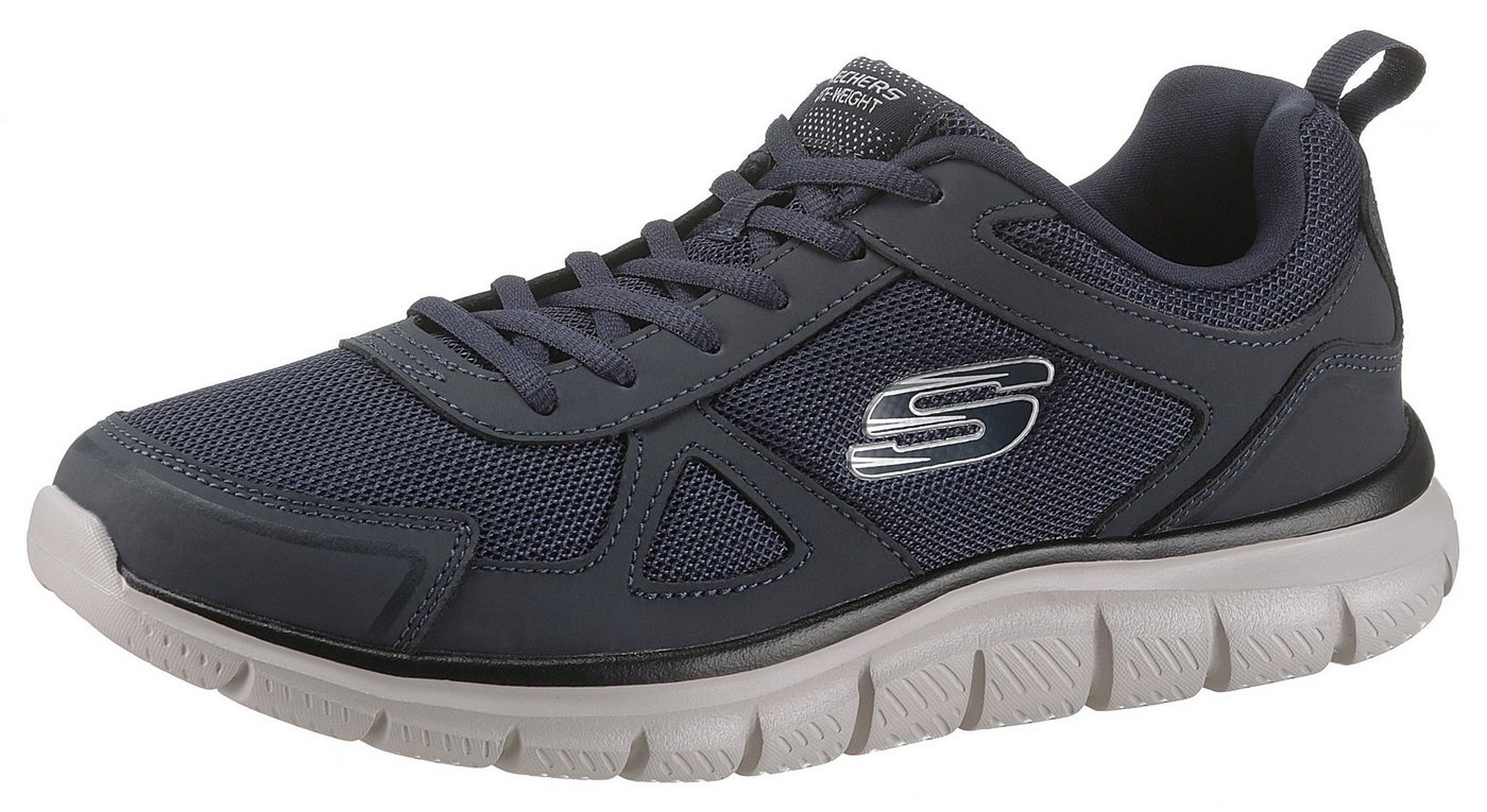 Skechers Track-Scloric Sneaker, Freizeitschuh, Halbschuh, Schnürschuh mit Skechers Memory Foam (blau)