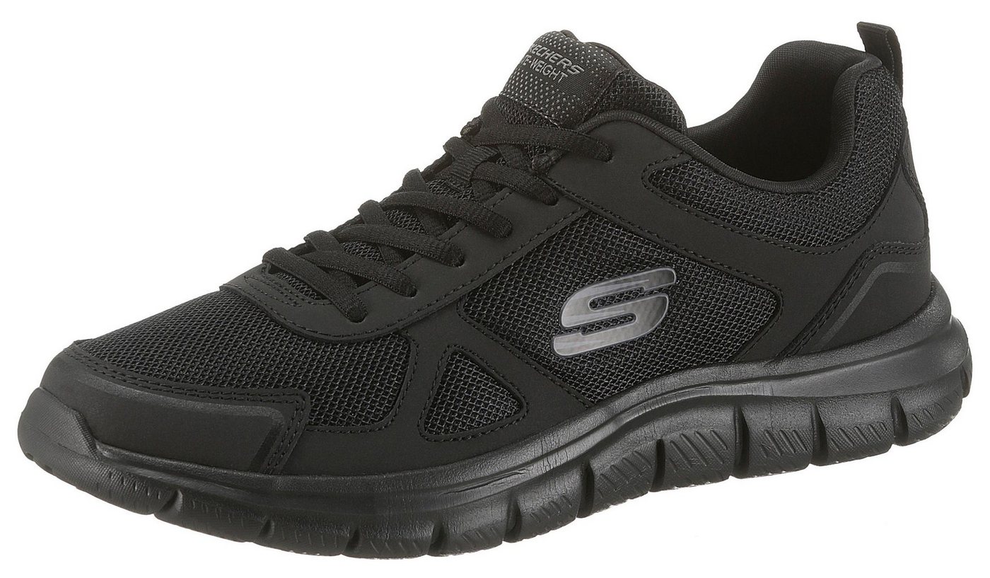 Skechers Track-Scloric Sneaker, Freizeitschuh, Halbschuh, Schnürschuh mit Skechers Memory Foam (schwarz)