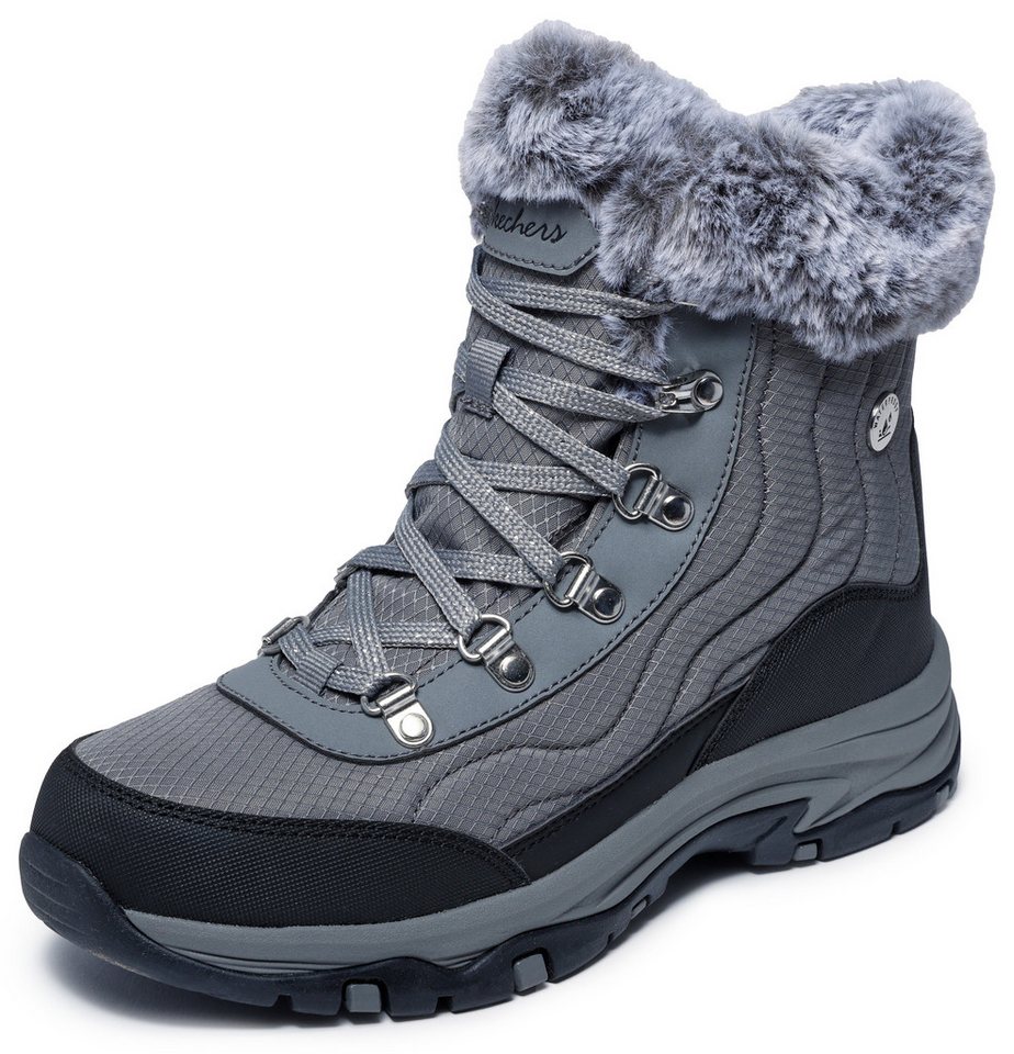 Skechers TREGO-STORMIE Winterboots Snowboots, Schnürstiefel mit rutschhemmender Laufsohle (grau)