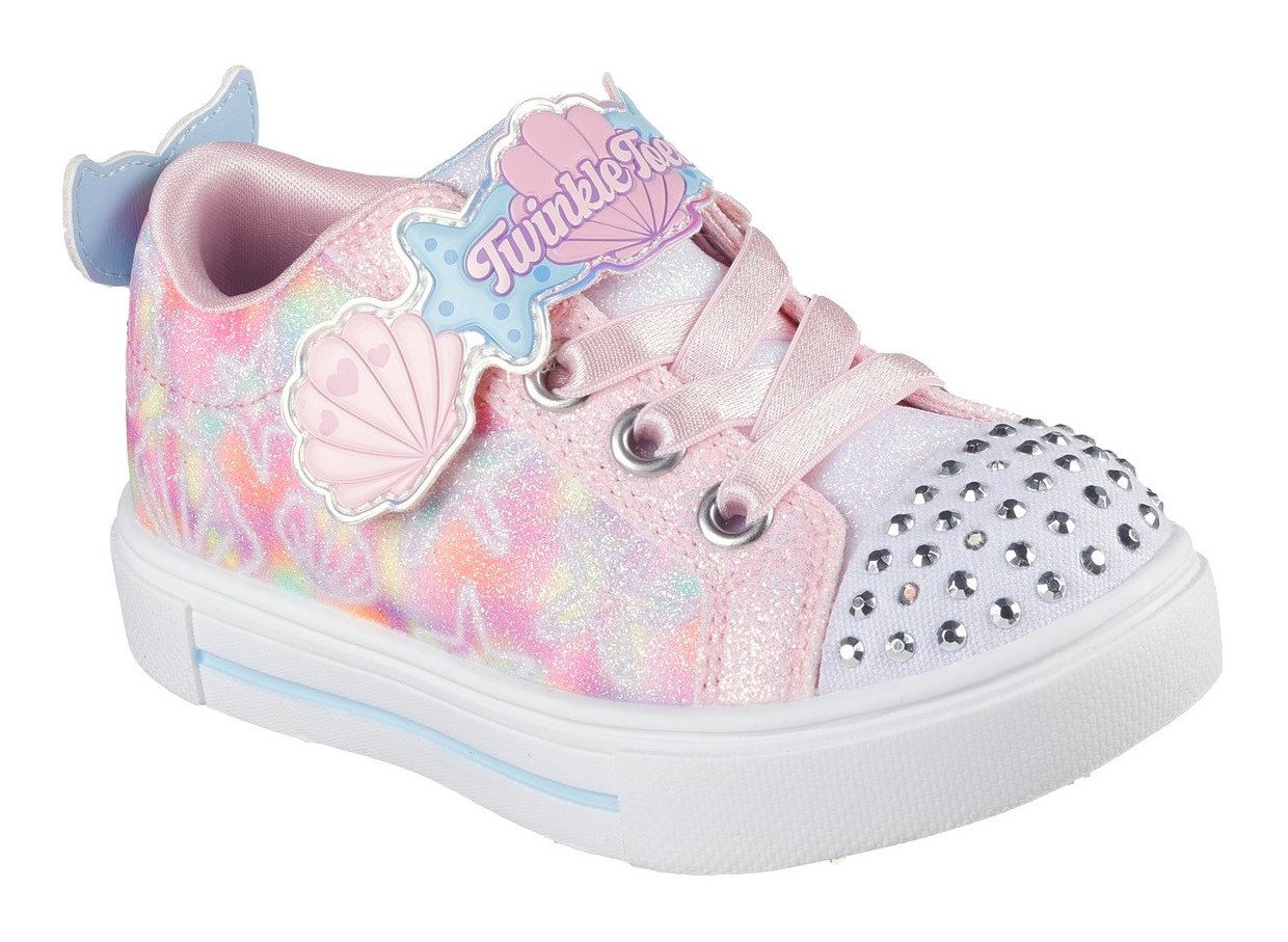 Skechers TWINKLE SPARKS LIGHTS Lauflernschuh, Sneaker,Blink,-Klettschuh mit Glitzer, Größenschablone zum Download