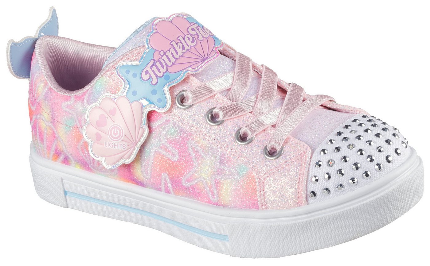 Skechers TWINKLE SPARKS Sneaker, Blink,-Schlupfschuh mit Glitzer+Strass, Größenschablone zum Download