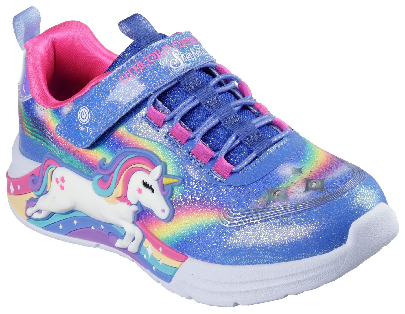Skechers UNICORN CHASER Sneaker Blinkschuh mit Einhorn, Größenschablone zum Download