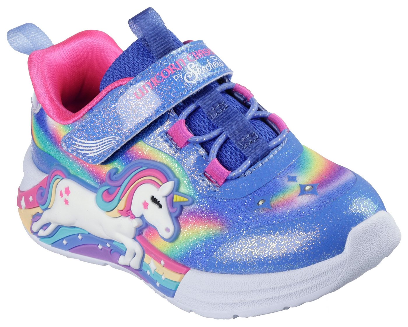 Skechers UNICORN CHASER Sneaker Klettschuh mit blinkendem Einhorn, Größenschablone zum Download