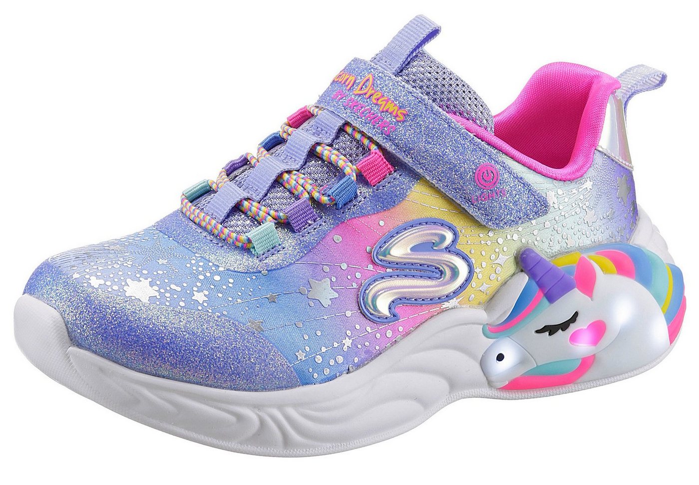 Skechers UNICORN DREAMS- Sneaker Freizeitschuh, gepolsterte Innensohle, Größenschablone zum Download