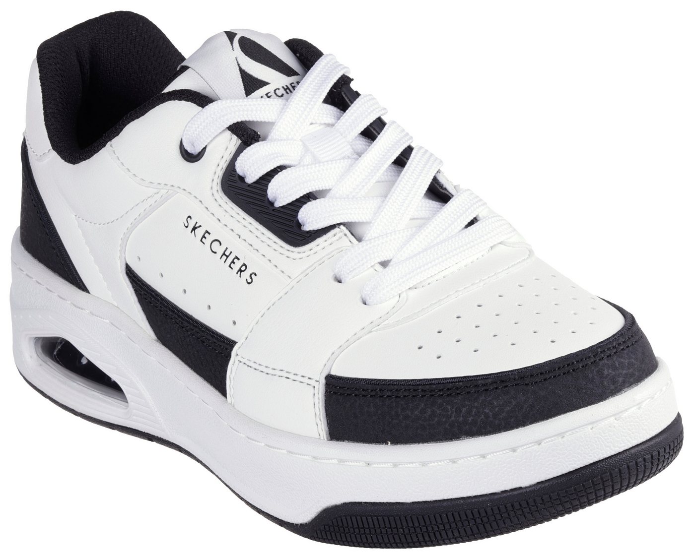 Skechers UNO COURT-COURTED STYLE Sneaker, Skater Schuh, Retro Sneaker mit Memory Foam