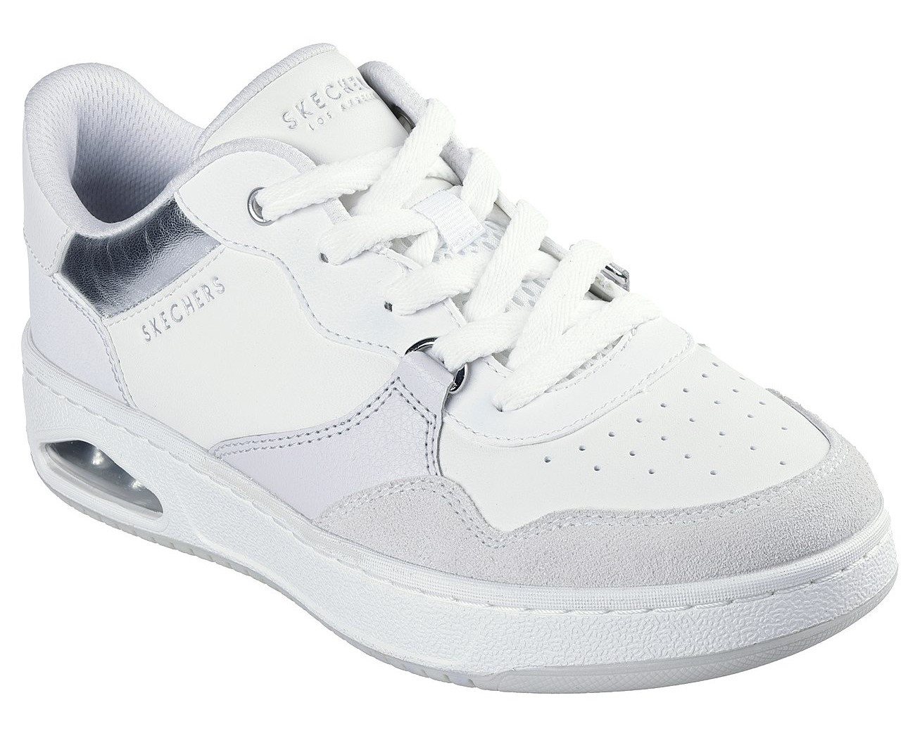 Skechers UNO CTL Sneaker Retro Sneaker, Schnürschuh mit Materialmix (weiß)