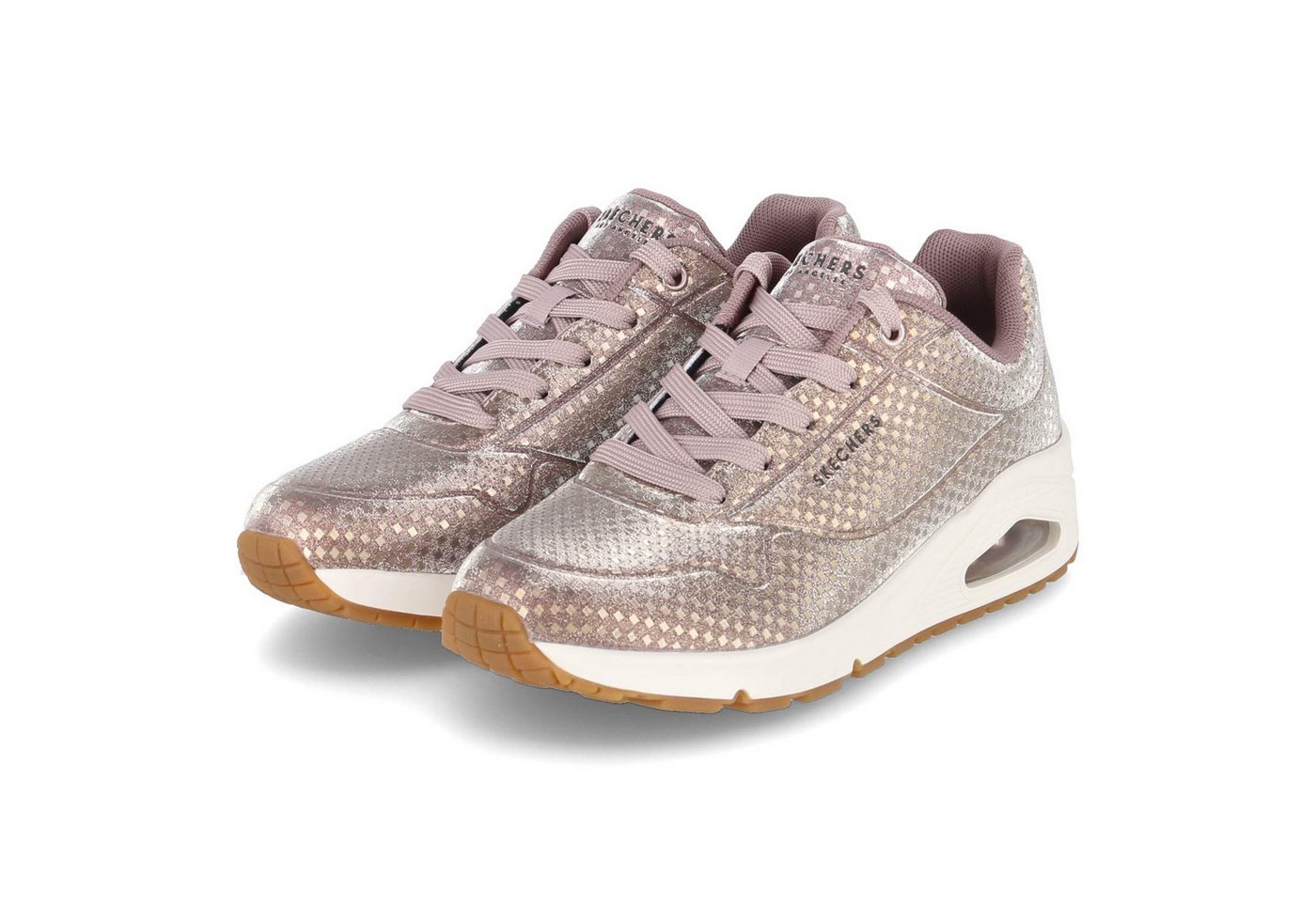 Skechers 177162 RSGD Damen Synthetik gold Schnürschuh