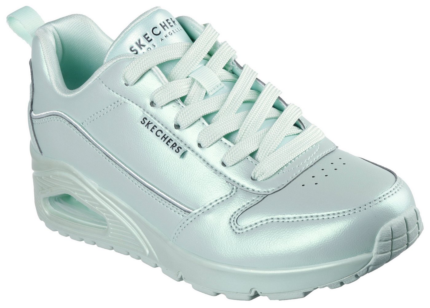 Skechers UNO-GALACTIC GAL Sneaker Freizeitschuh, Keilsneaker, Schnürschuh mit Skech Air Ausstattung (mintfarben)