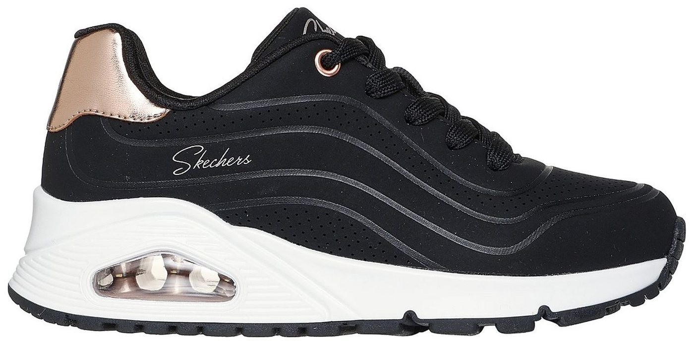 Skechers Uno Gen1 Shimmer Wave Schwarz BLK Sneaker