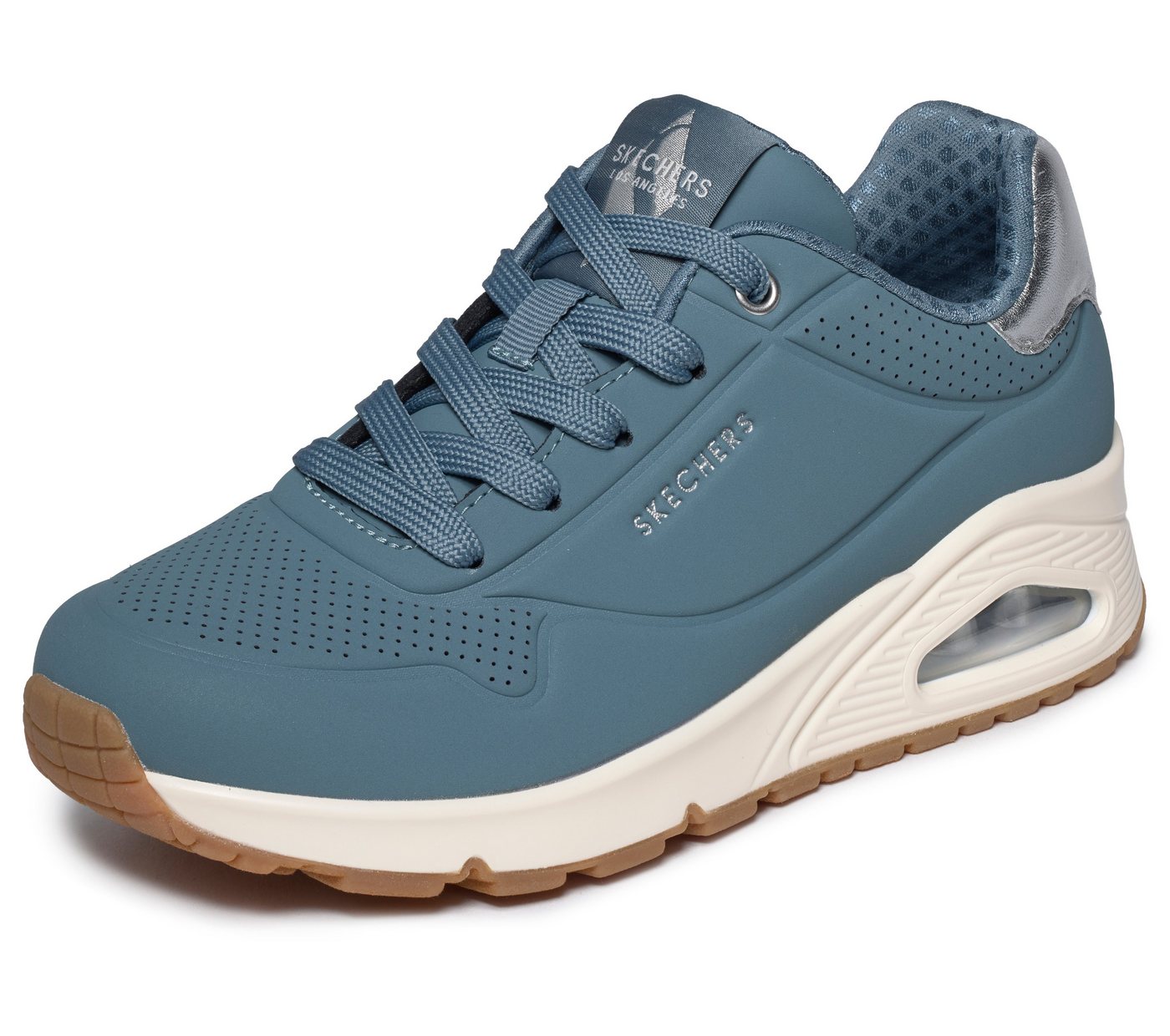 Skechers UNO GOLDEN AIR Sneaker Freizeitschuh, Halbschuh, Schnürschuh mit Metallic-Einsatz