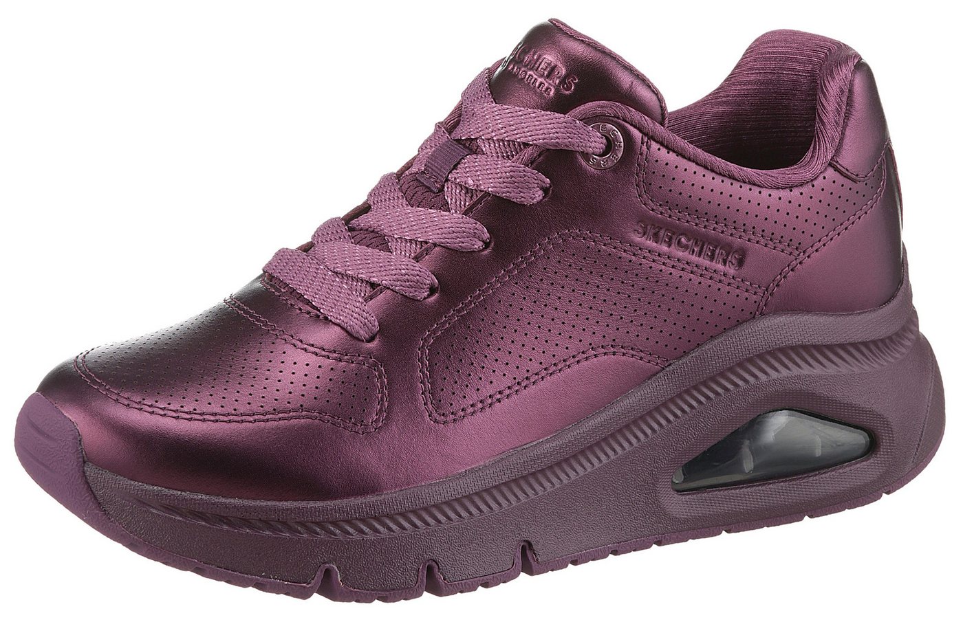 Skechers UNO ICON - LUSTROUS AIR Sneaker Keilsneaker, Plateausneaker, Schnürschuh im Metallic Look