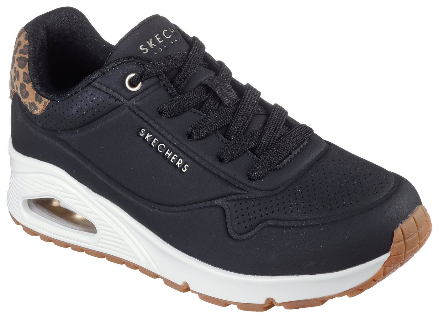 Skechers UNO-JUNGLE NITE Sneaker Schnürschuh, Freizeitschuh mit Wedge-Absatz