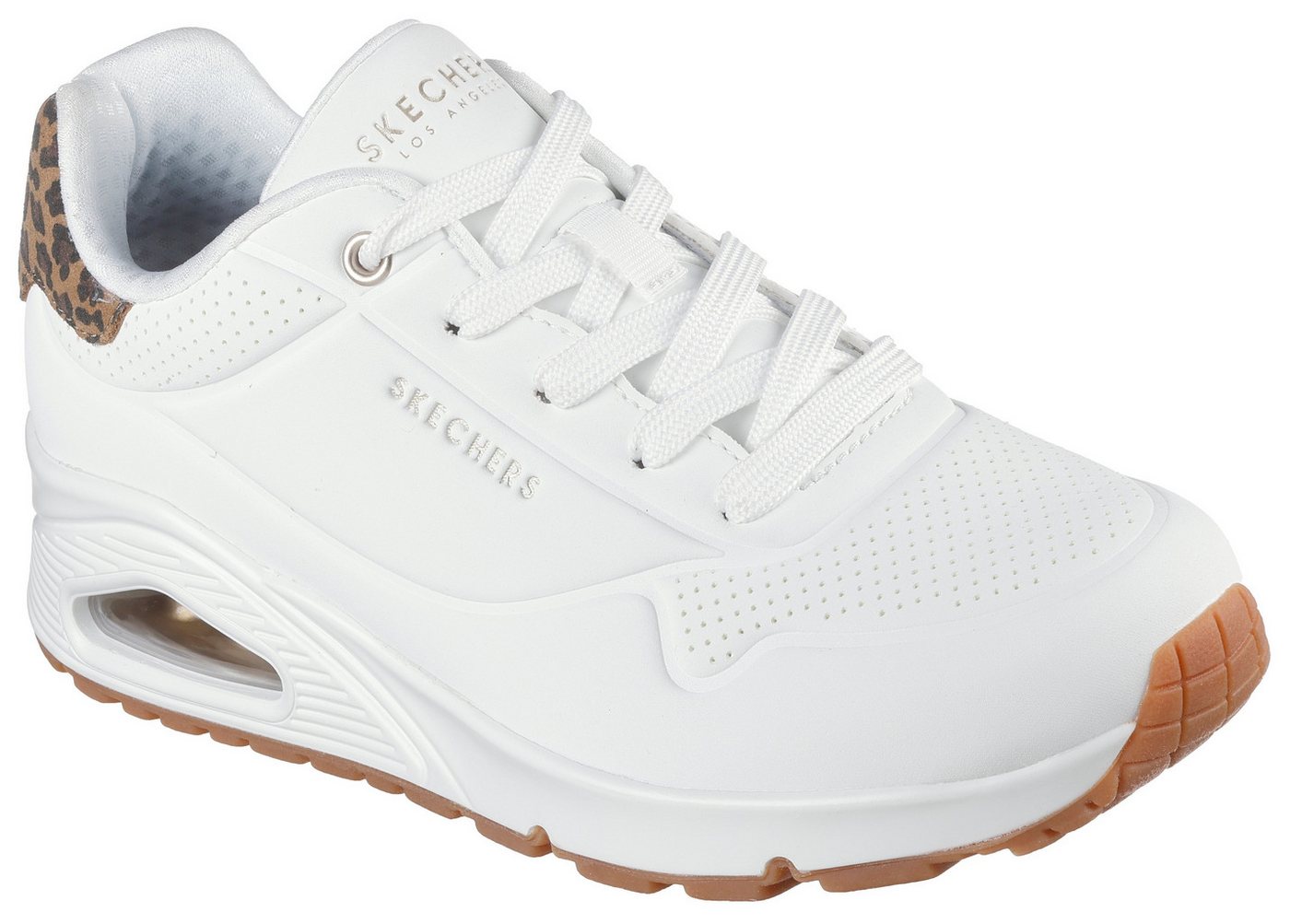 Skechers UNO-JUNGLE NITE Sneaker Schnürschuh, Freizeitschuh mit Wedge-Absatz (weiß)