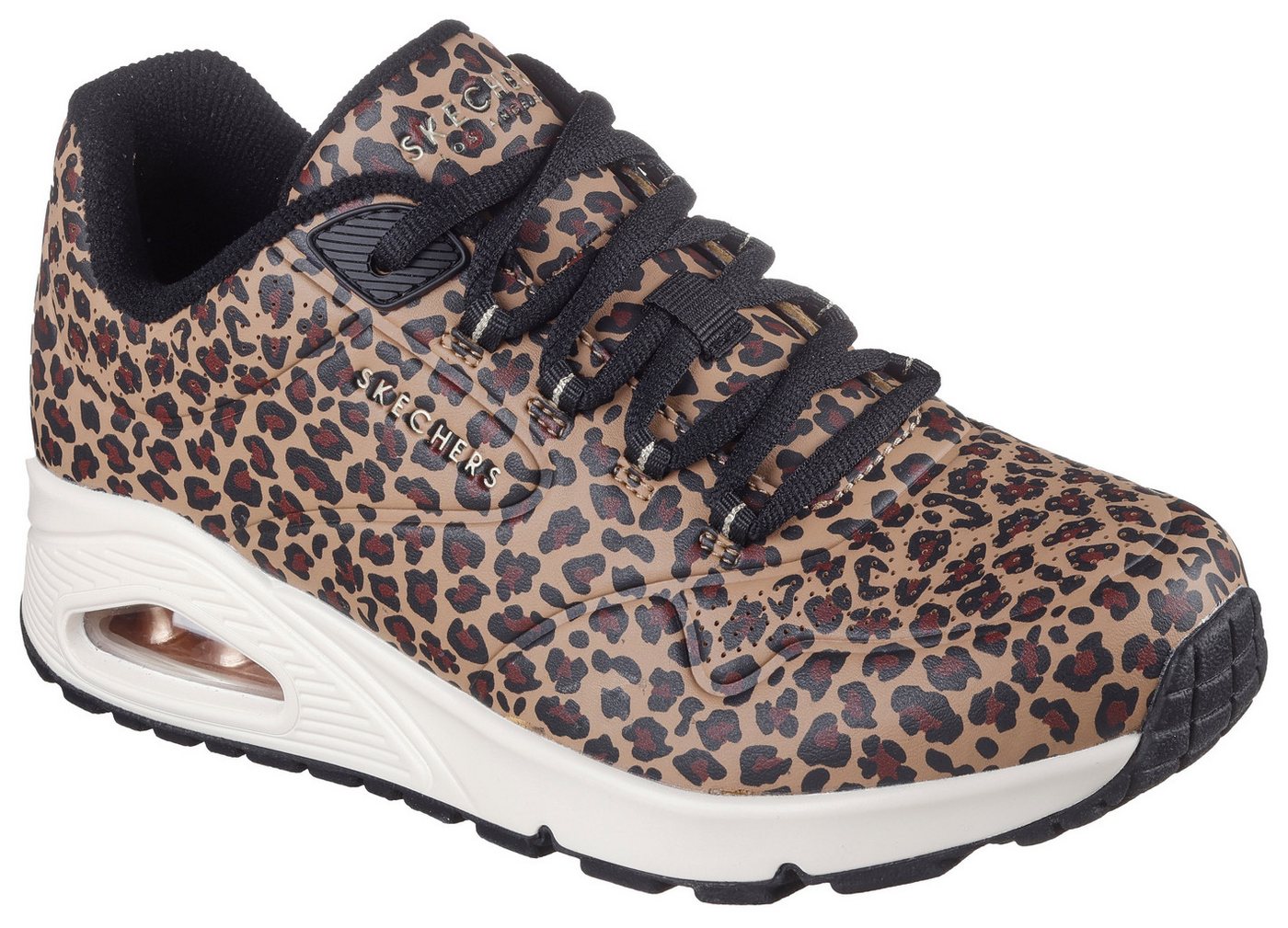 Skechers UNO-KAT-NEATO Sneaker Leo Sneaker, Schnürschuh mit Air-Cooled Memory Foam (braun)