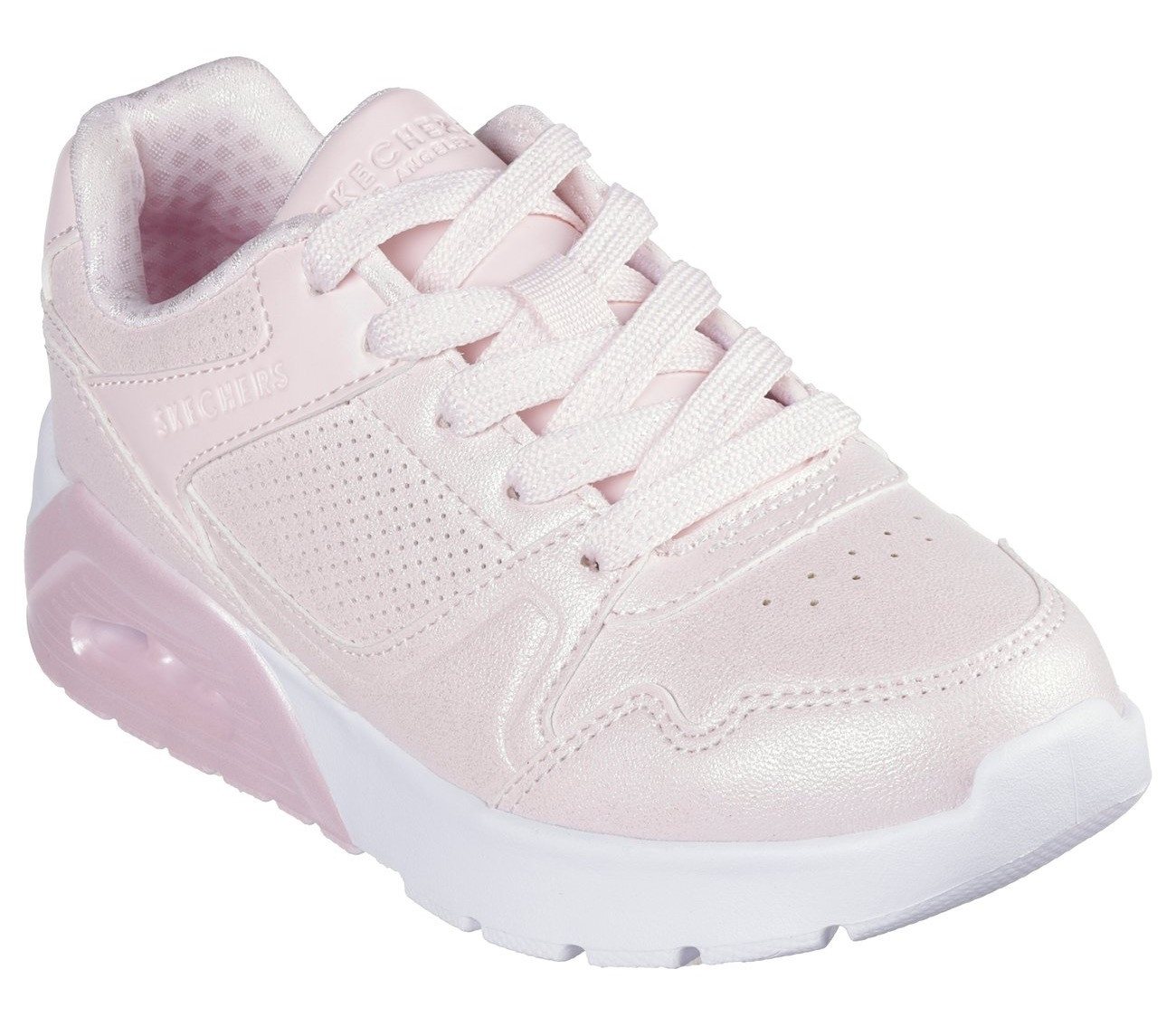 Skechers UNO LITE 2.0 Sneaker, Schnürschuh mit farbl. Keilsohle, Größenschablone zum Download (rosé)