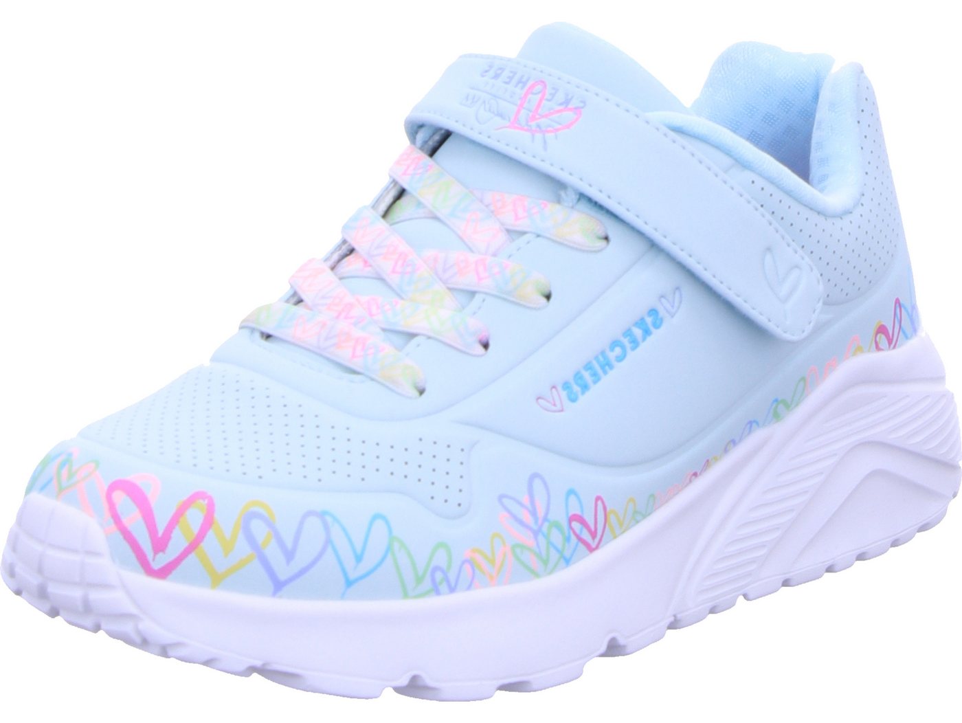 Skechers Uno Lite - HEART CRAZE Klettschuh Maschinenwaschbar (blau)
