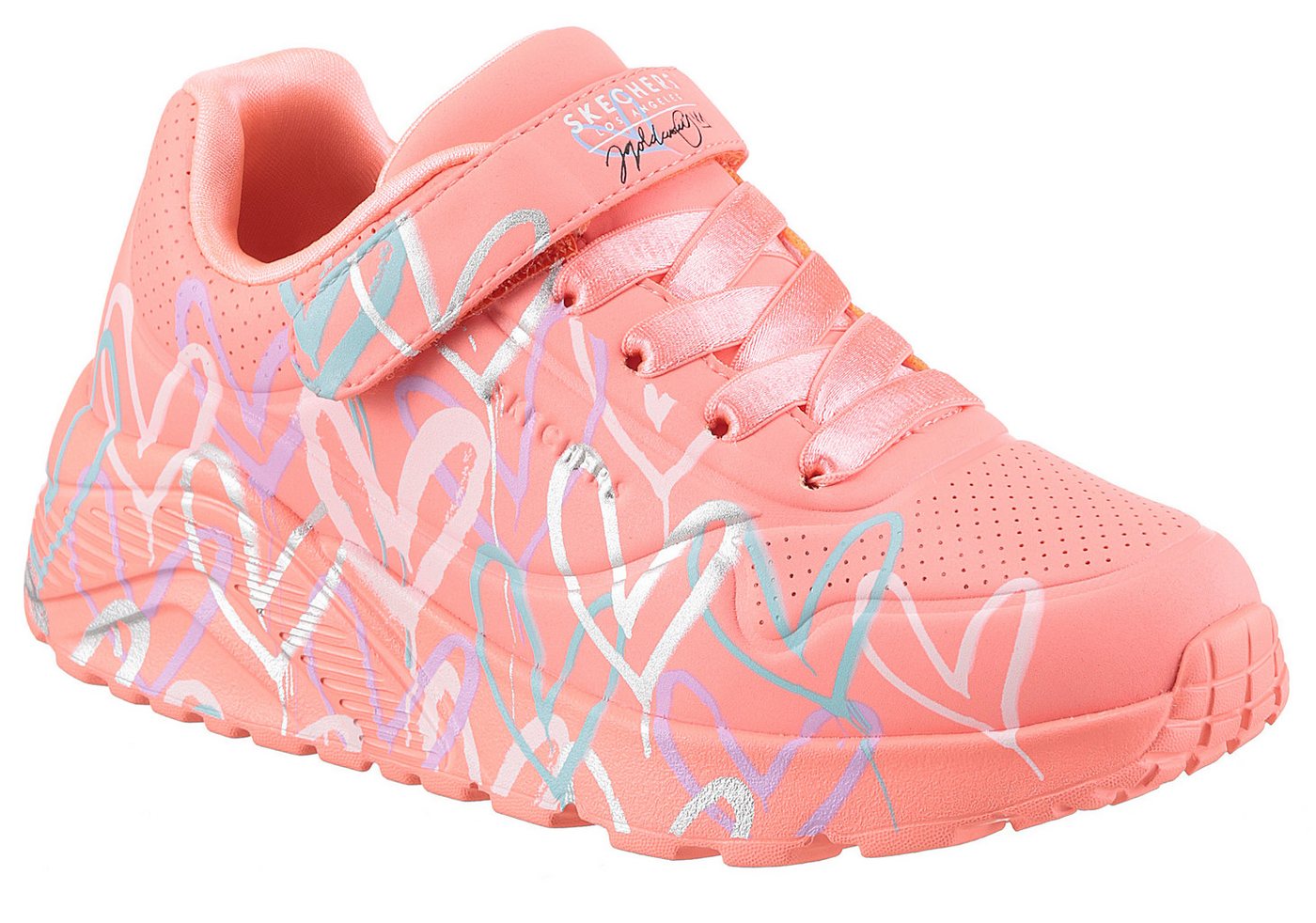 Skechers UNO LITE - LOVE LEVITATE Sneaker Schnürschuh mit bedruckter Sohle, Größenschablone zum Download