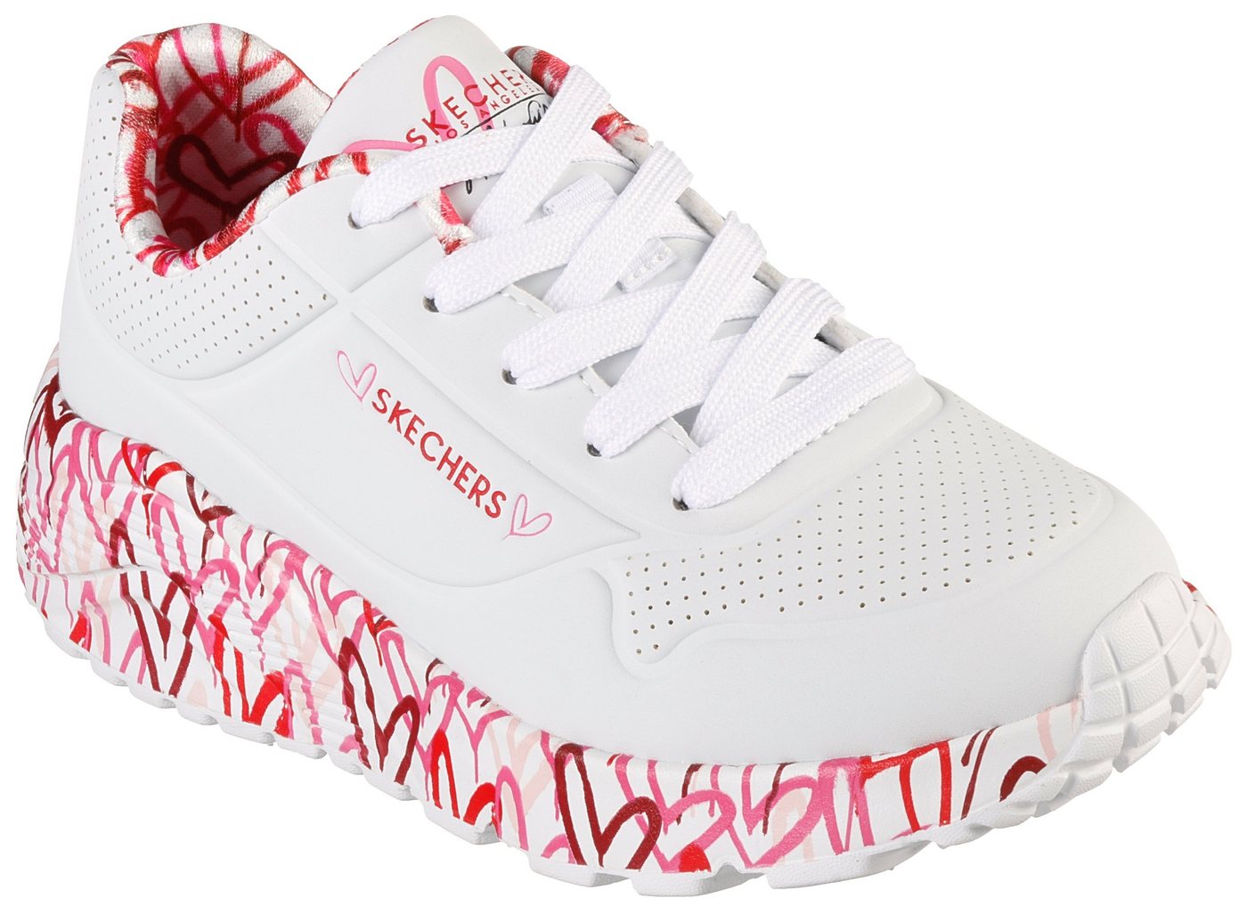 Skechers UNO LITE-LOVELY LUV Sneaker, Schnürschuh mit bedruckter Sohle, Größenschablone zum Download