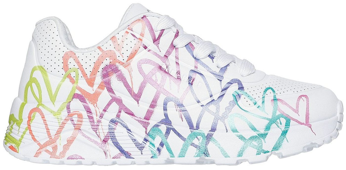 Skechers Uno Lite Metallic Joy Weiß WMLT Sneaker
