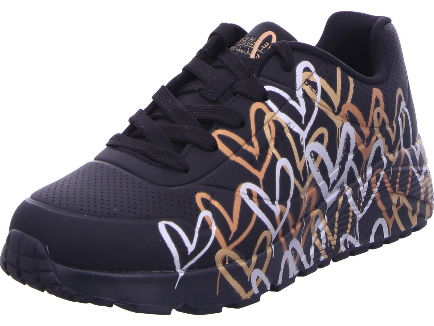 Skechers UNO LITE - METALLIC LOVE Sneaker (schwarz/gold)