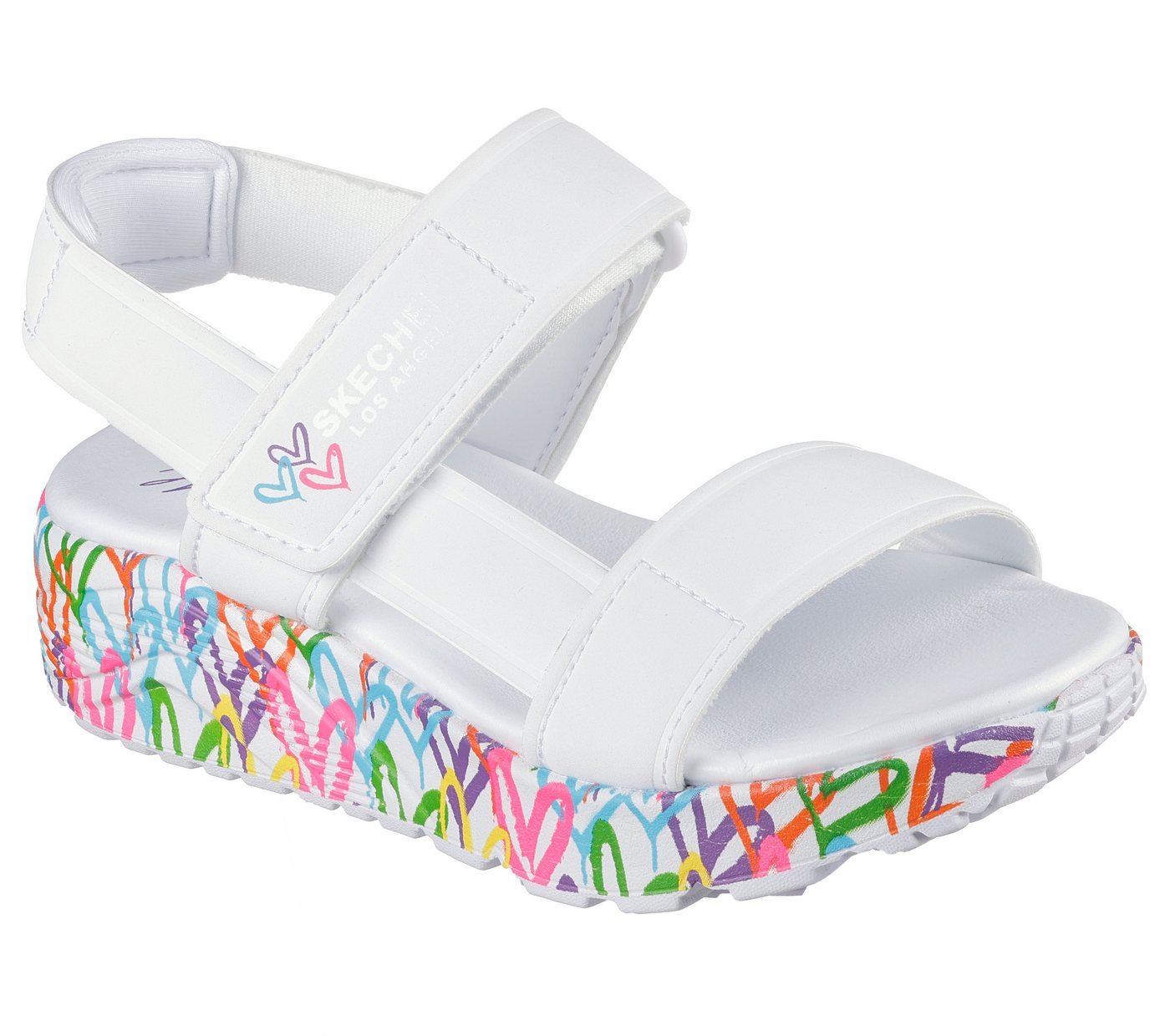 Skechers UNO LITE SANDAL-SUNNY LOVE Sandale Sommerschuh, Klettschuh mit Plateau, Größenschablone zum Download