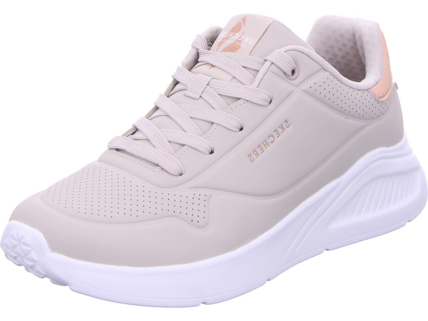 Skechers Uno Lite - SHIMMER ALONG Sneaker Maschinenwaschbar (beige)