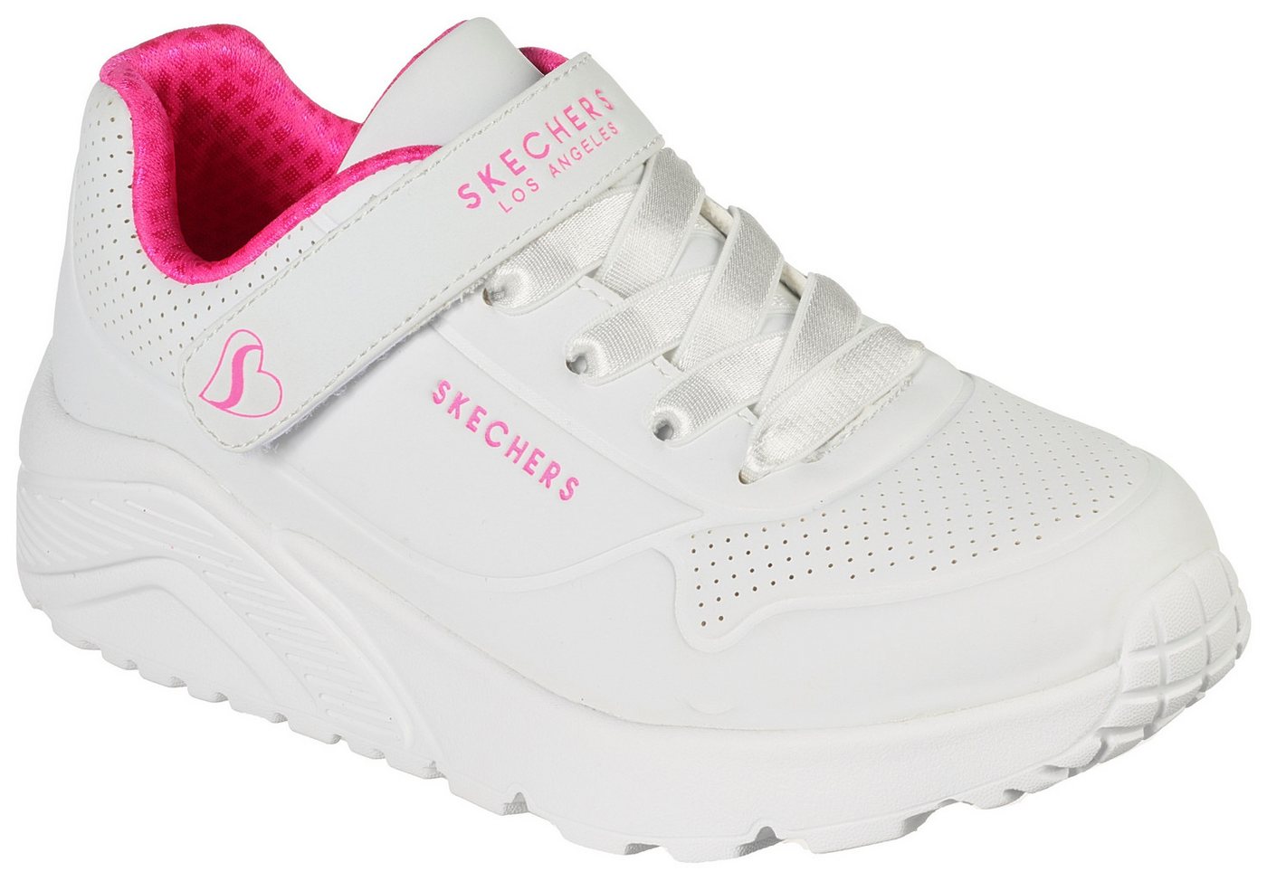 Skechers UNO LITE Sneaker Plateausneaker, Retro Sneaker, Klettschuh im Monochrome Look