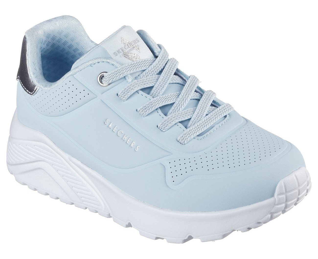 Skechers UNO LITE Sneaker, Schnür,-Plateausneaker mit Metallic, Größenschablone zum Download