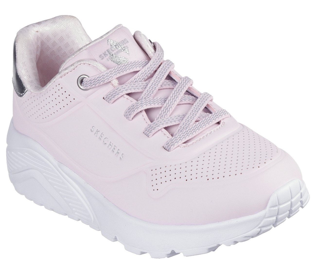 Skechers UNO LITE Sneaker, Schnür,-Plateausneaker mit Metallic, Größenschablone zum Download