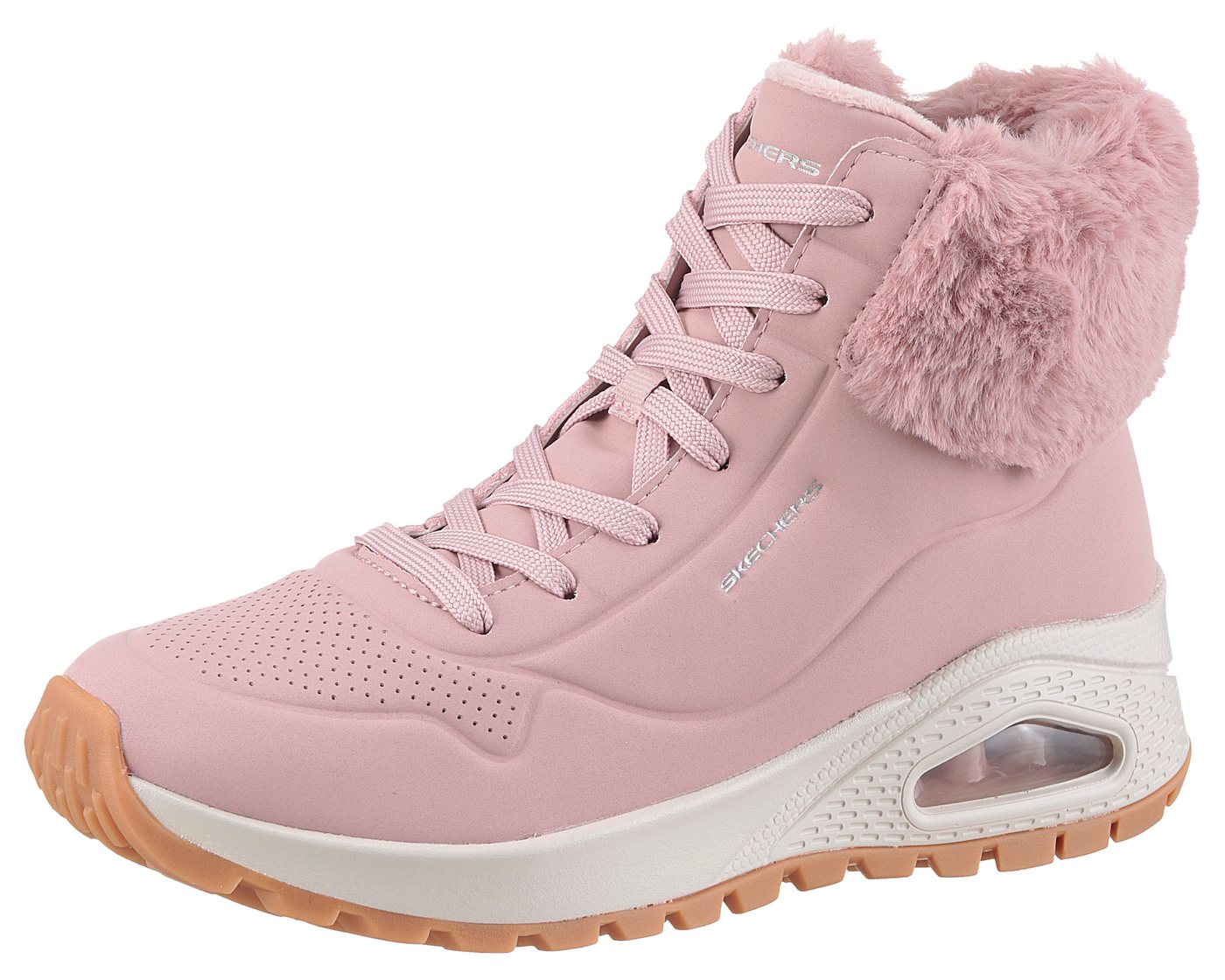Skechers UNO RUGGED - FALL AIR Schnürboots Winterboots mit Air-Cooled Memory Foam® Komfort-Innensohle (rosa)