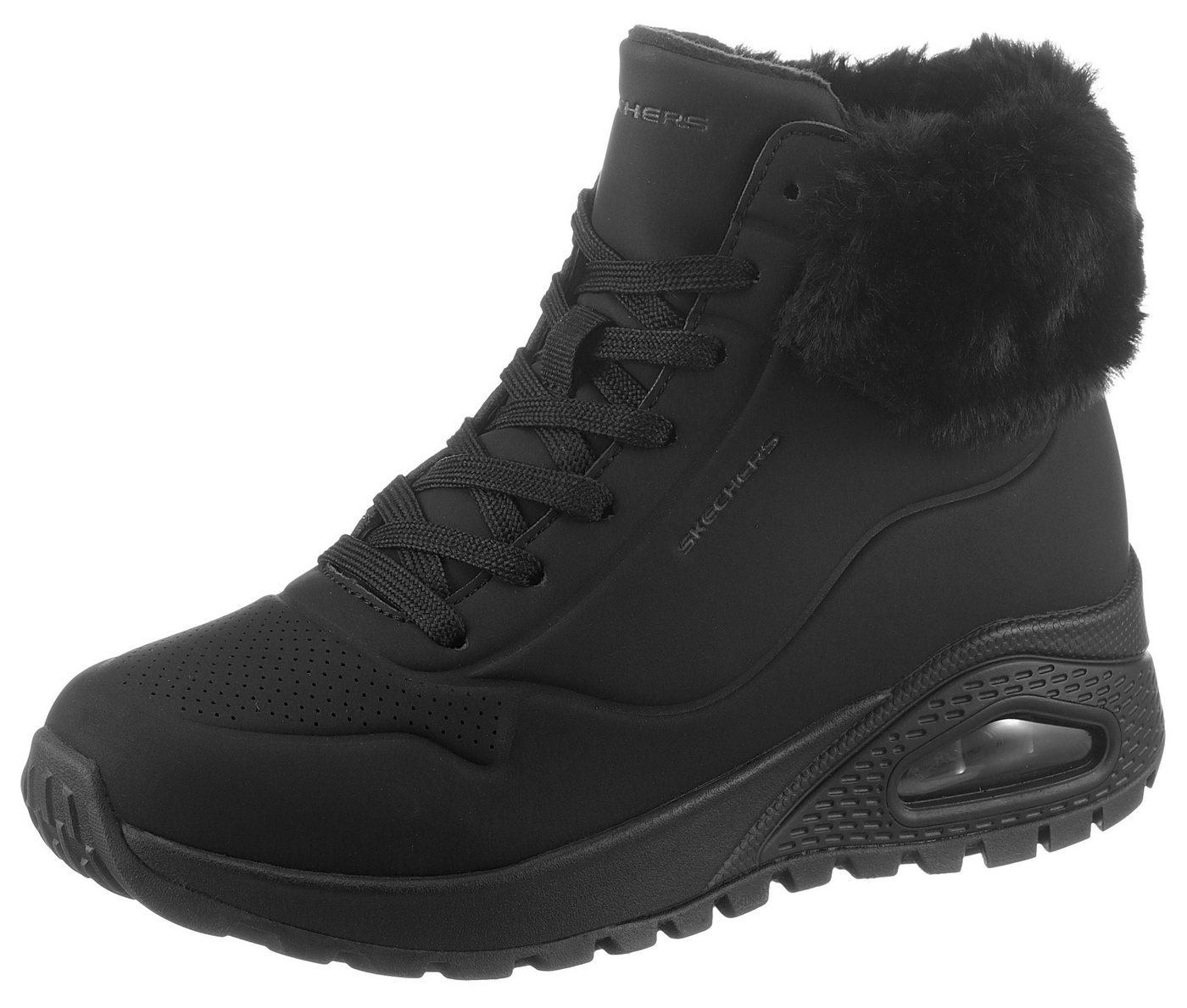 Skechers UNO RUGGED - FALL AIR Schnürboots Winterboots mit Air-Cooled Memory Foam® Komfort-Innensohle (schwarz)