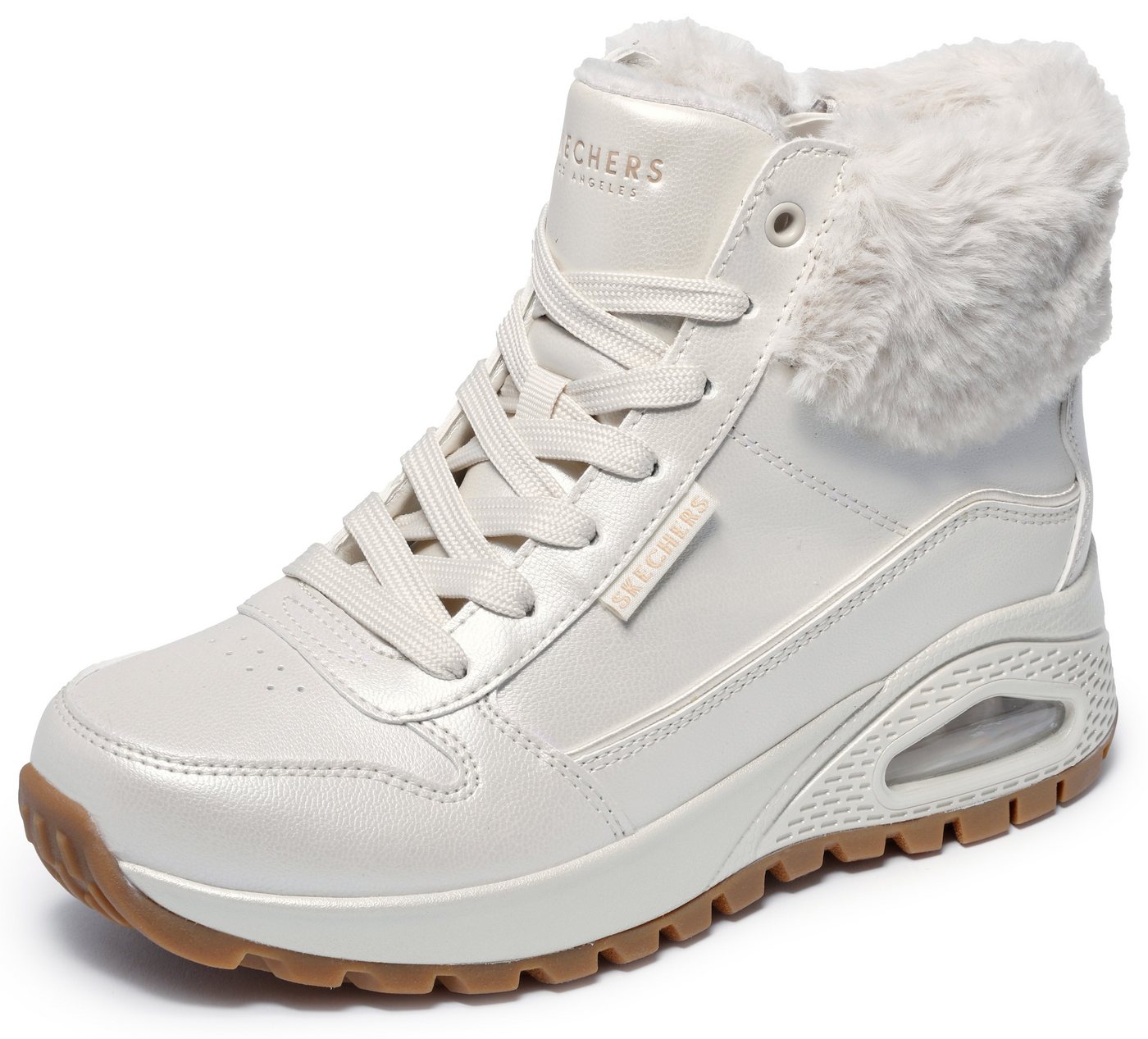 Skechers UNO RUGGED - GALACTIC HEIGHTS Winterboots Schnürboots, Sneaker mit Keilabsatz (weiß)