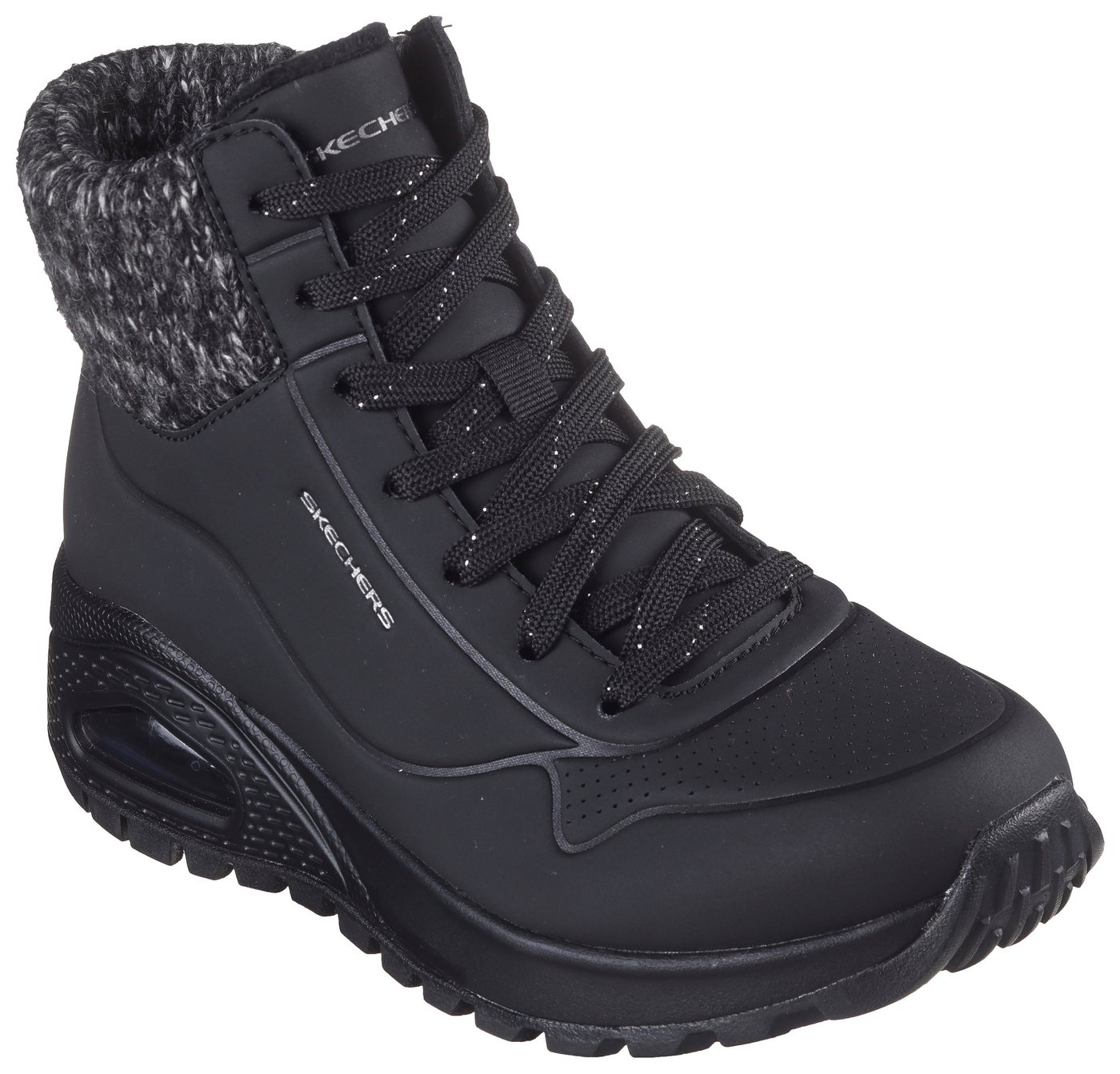 Skechers UNO RUGGED Winterboots Snowboots mit Skech-Air-Luftkammernsohle (schwarz)