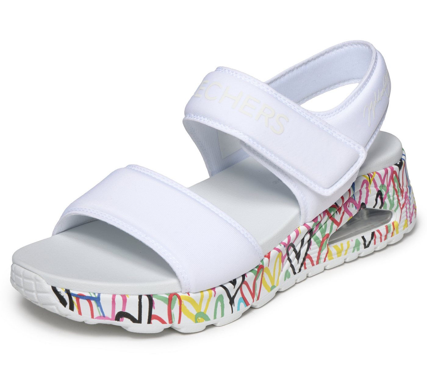 Skechers UNO Sommerschuh, Strandschuh mit Skech-Air Luftkissensohle (weiß)