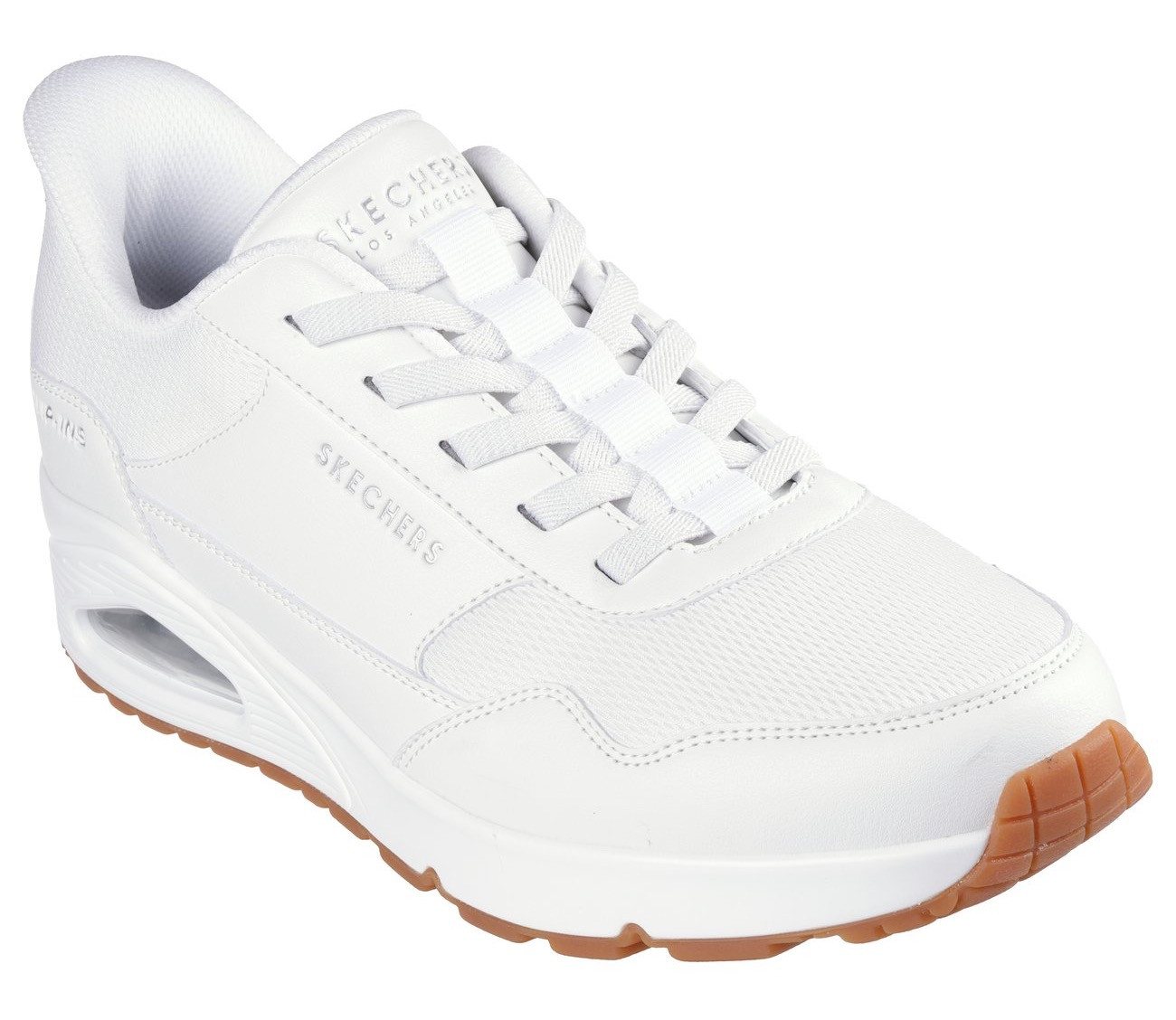 Skechers UNO-SIMPLIFIED SLIP-IN Slip-On Sneaker, Schnürschuh, Retro Sneaker, Freizeitschuh mit Slip-Ins Technologie (weiß)