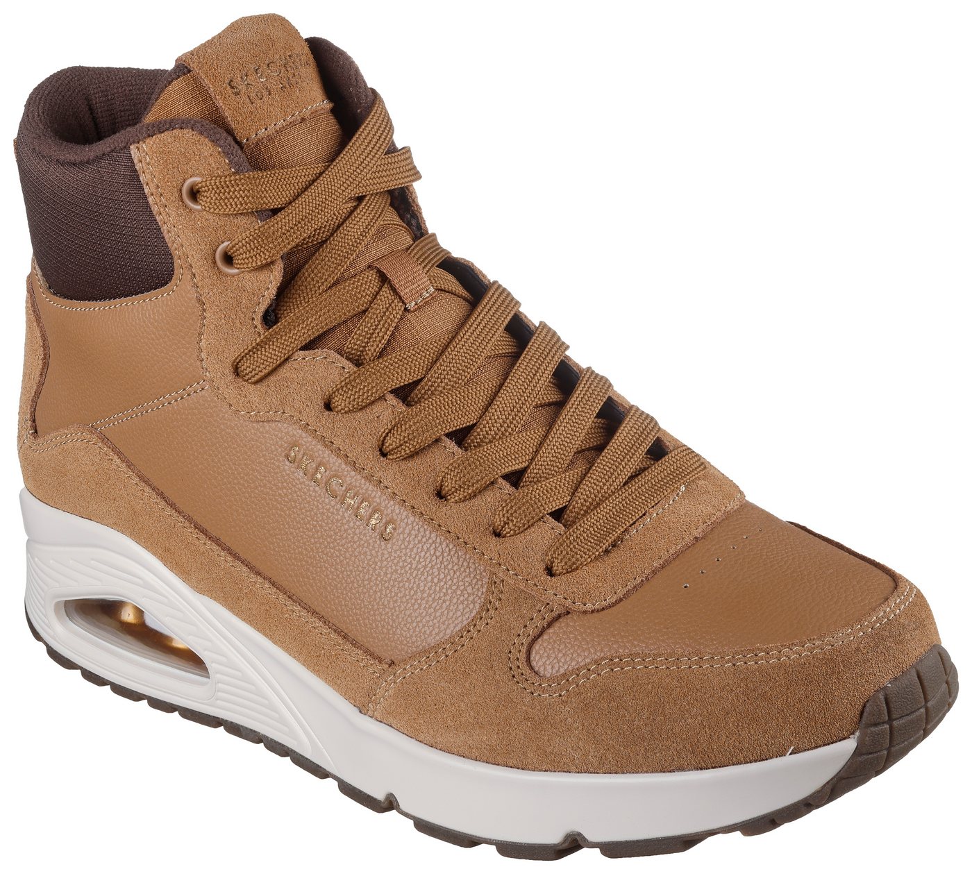 Skechers UNO Sneaker, Mid Cut Sneaker, Schnürboots mit gepolstertem Schaftrand