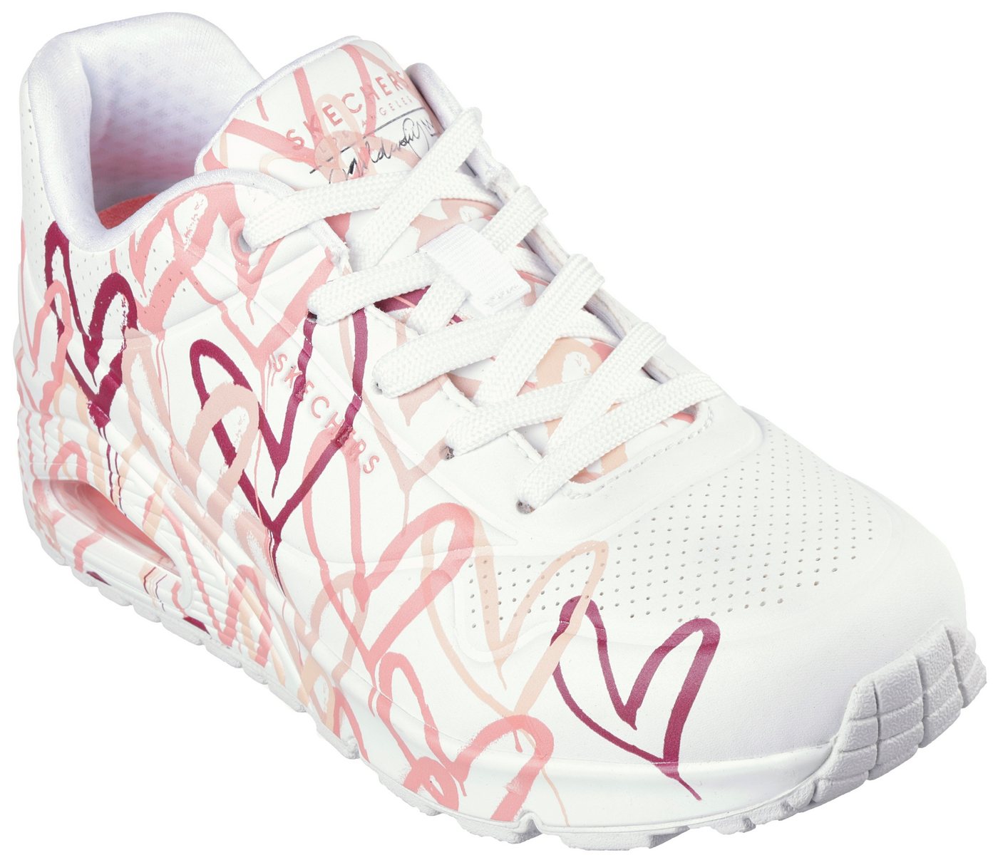 Skechers UNO-SPREAD THE LOVE Wedgesneaker Freizeitschuh, Halbschuh, Schnürschuh mit coolem Graffiti-Print
