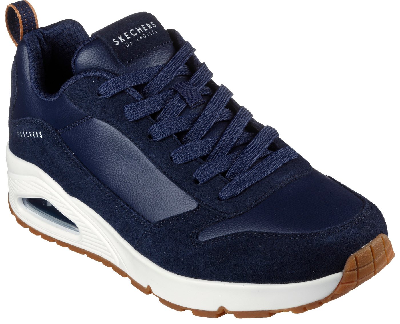 Skechers Uno Stacre Sneaker mit Luftkammernsohle, Freizeitschuh, Halbschuh, Schnürschuh (blau)
